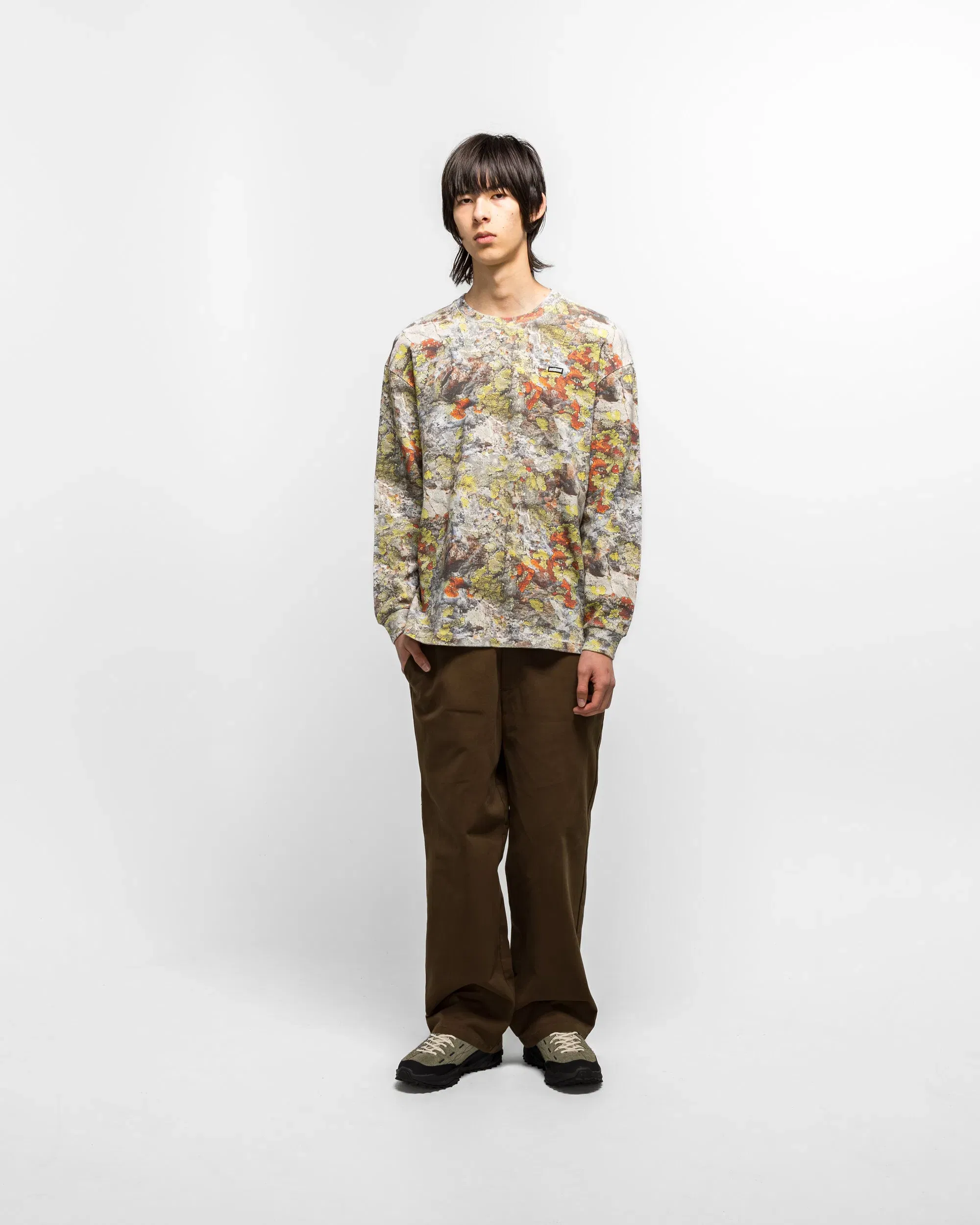 Metalwood Mini Metal Logo Thermal Shirt - Real Moss Camo