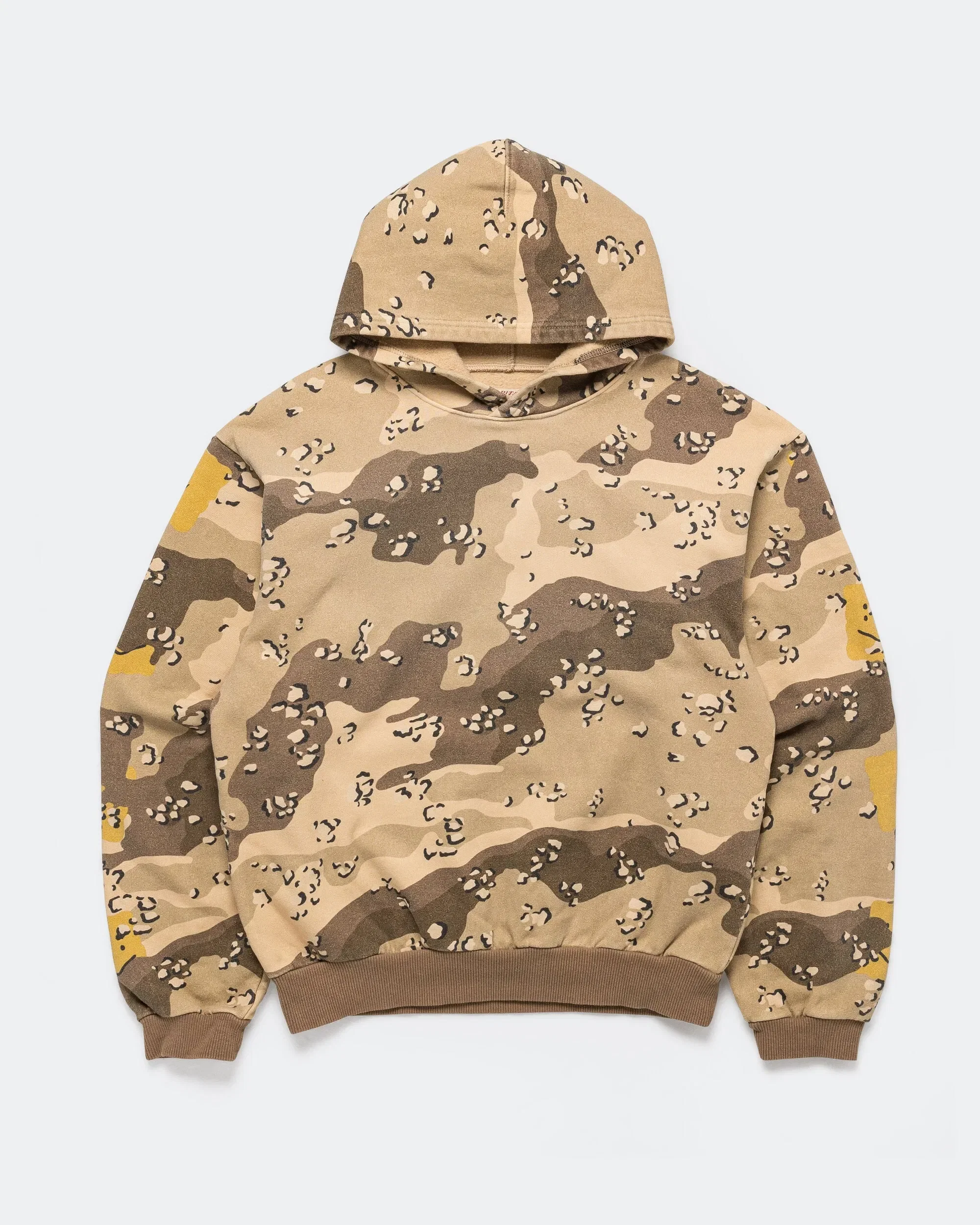 KAPITAL SWT Knit PECKISH CHOCO-CHIP Camo Hoodie - Beige