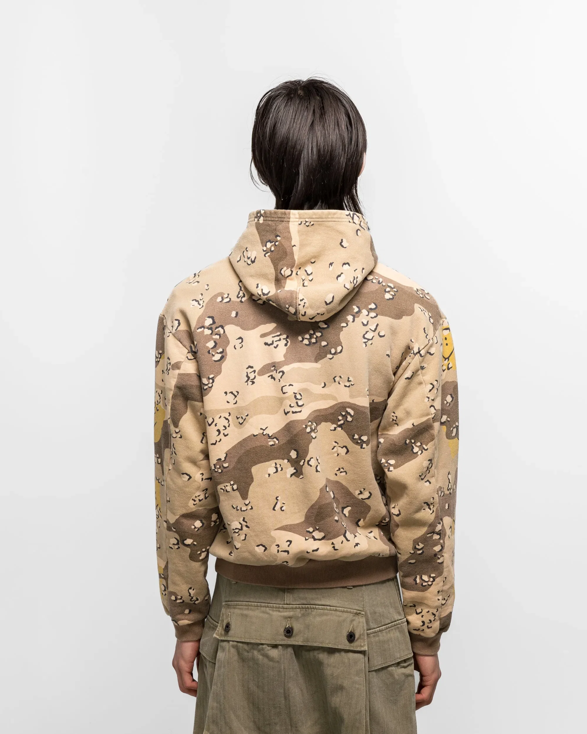 KAPITAL SWT Knit PECKISH CHOCO-CHIP Camo Hoodie - Beige