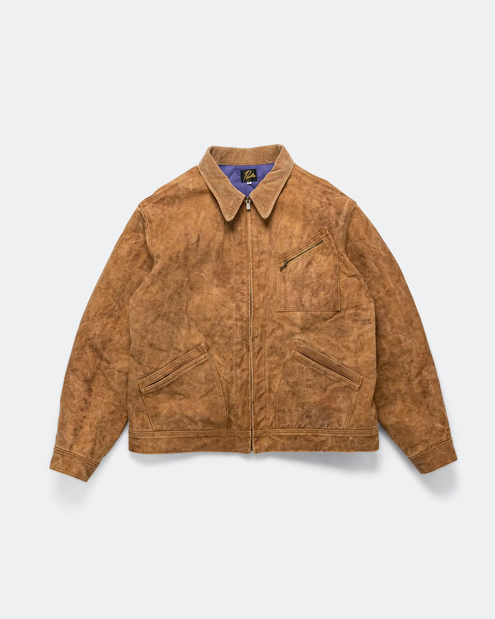 Needles Zipped Work Jacket - Brown Duck Canvas