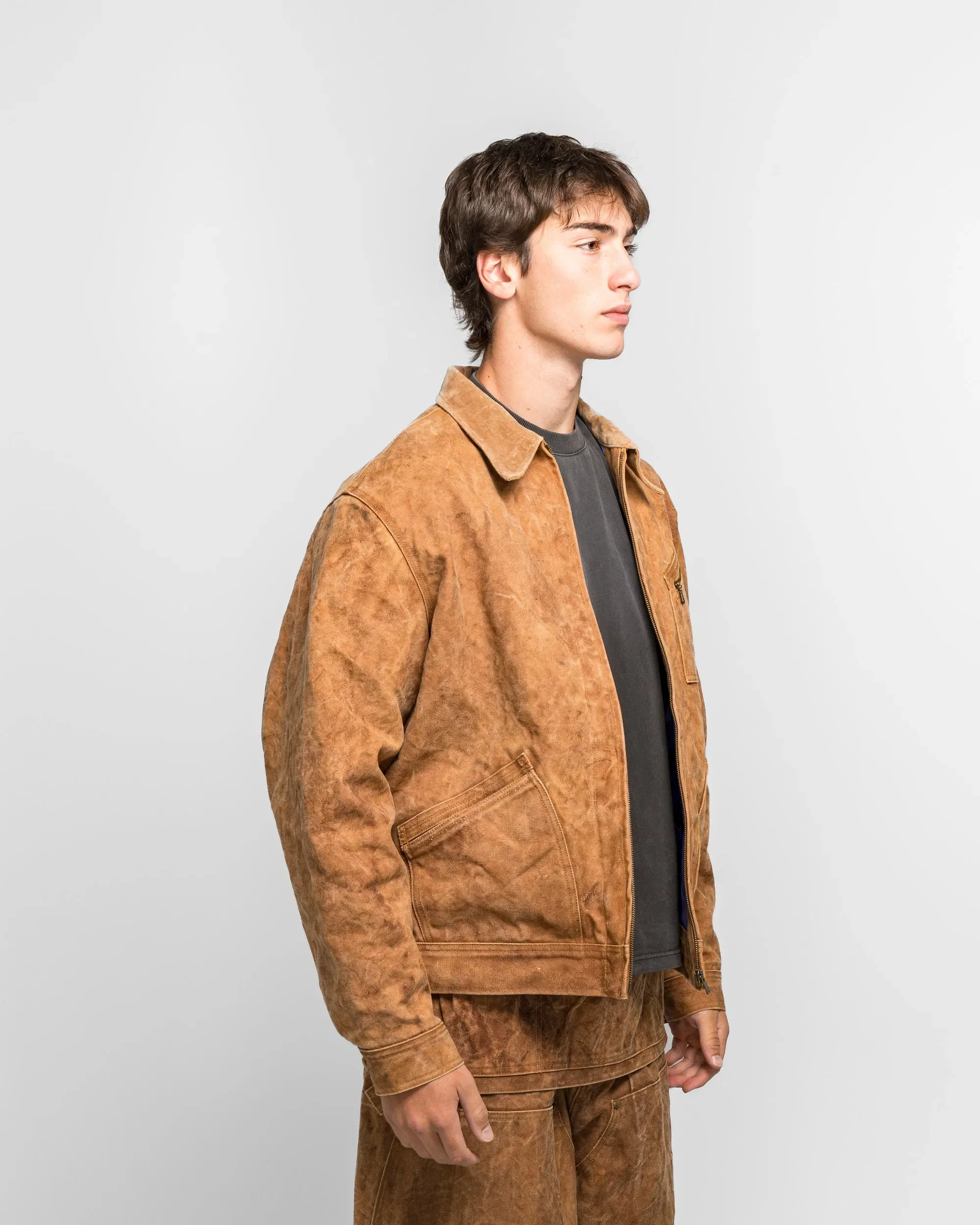 Needles Zipped Work Jacket - Brown Duck Canvas