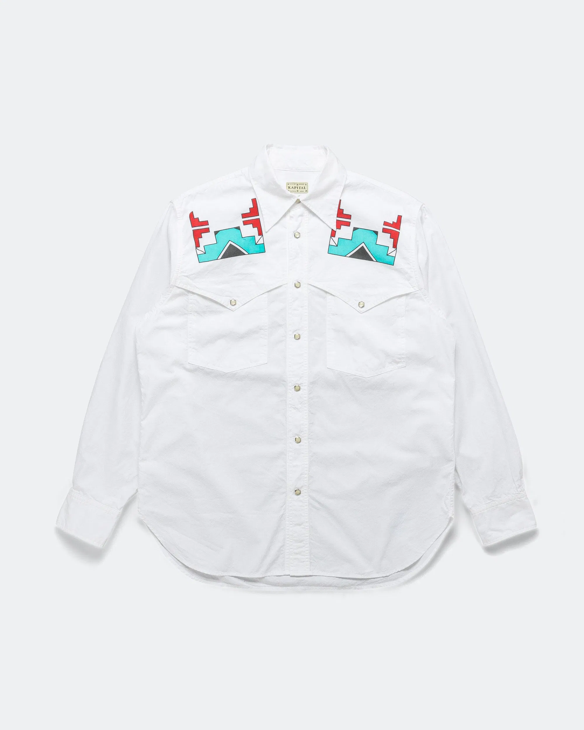 KAPITAL OZ HUSKY Western Shirt (GALA) - Turquoise