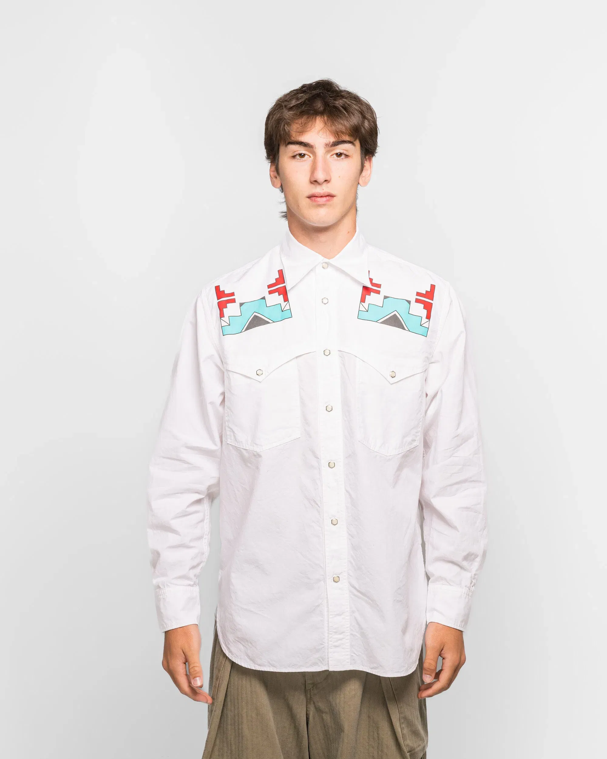 KAPITAL OZ HUSKY Western Shirt (GALA) - Turquoise