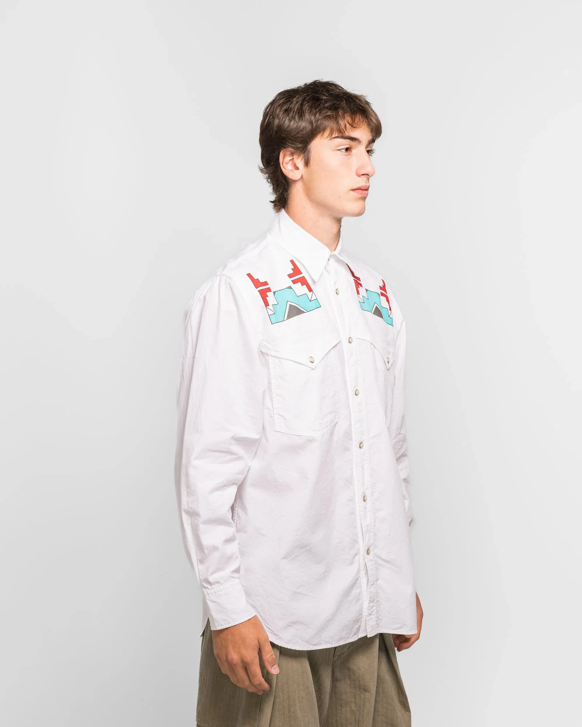 KAPITAL OZ HUSKY Western Shirt (GALA) - Turquoise