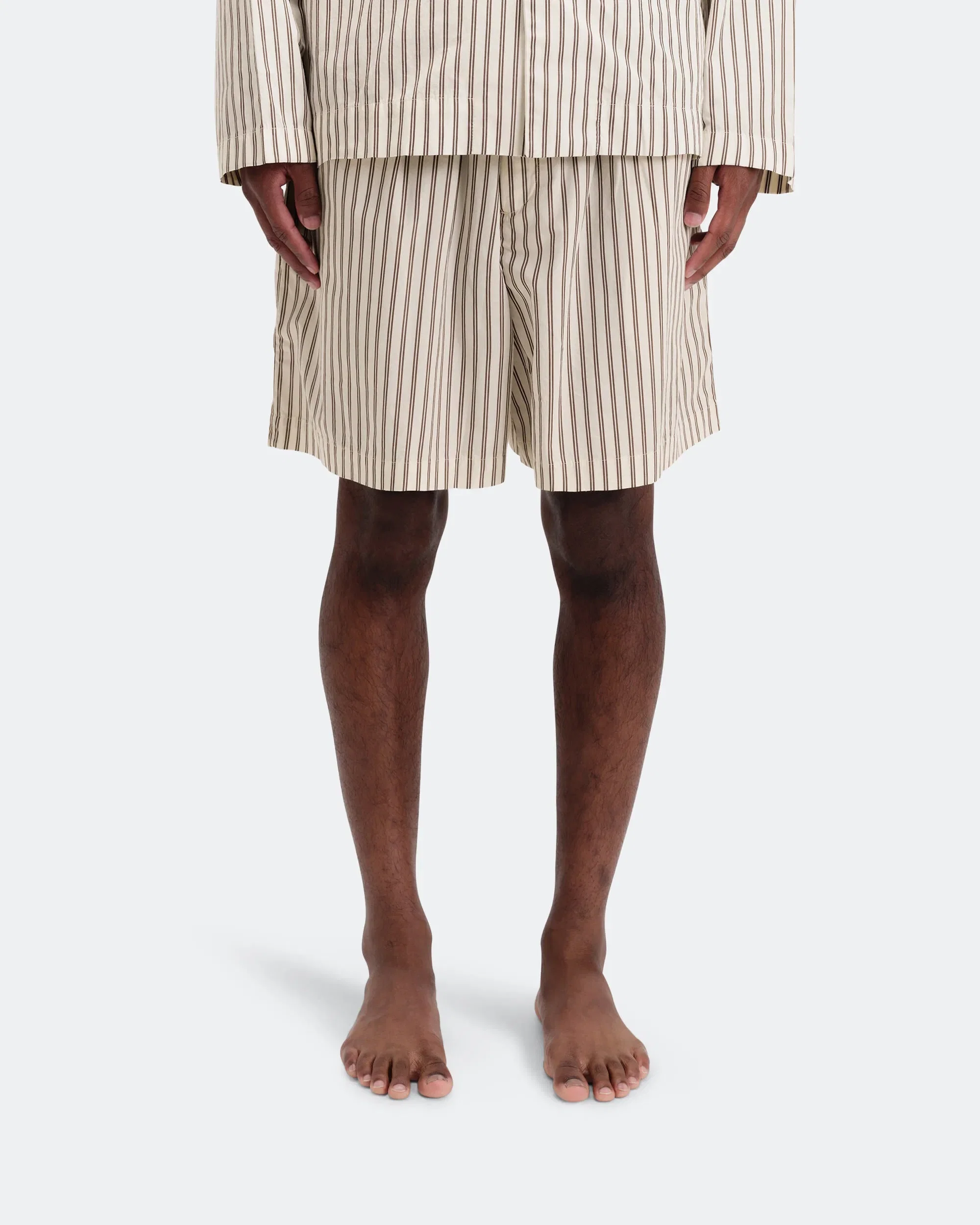 TEKLA Pyjama Shorts - Hopper Stripes Cotton Poplin