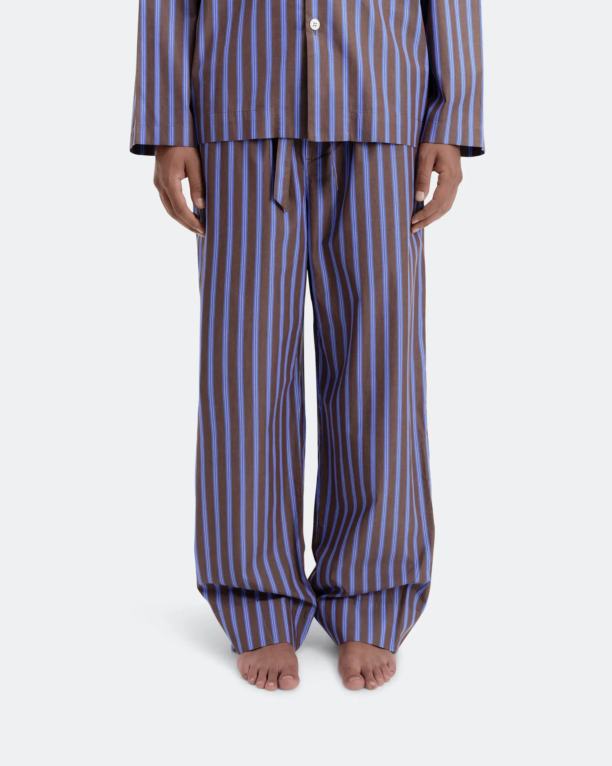 TEKLA Pyjama Pant - Chestnut Stripes