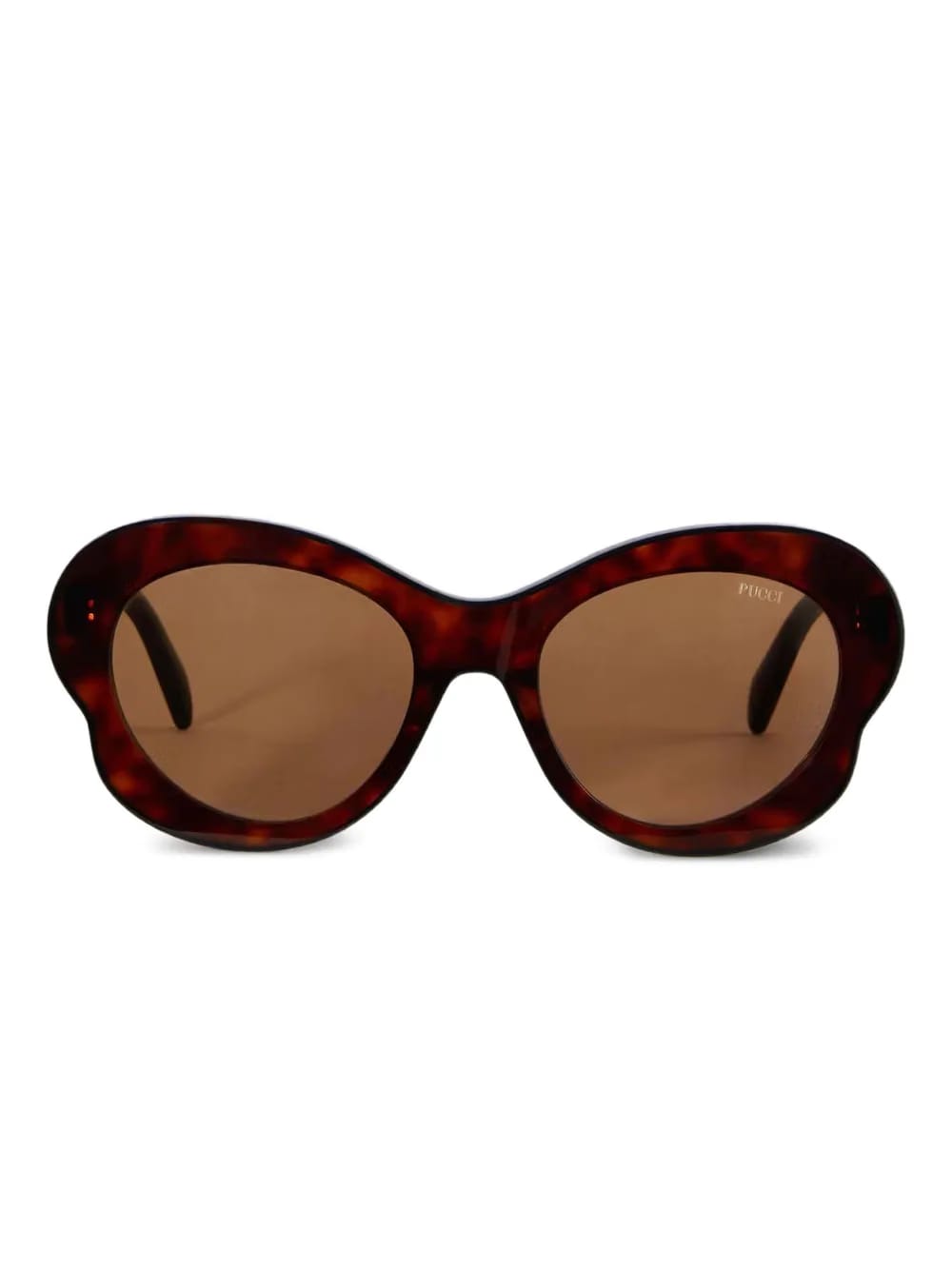 sculptural round-frame sunglasses