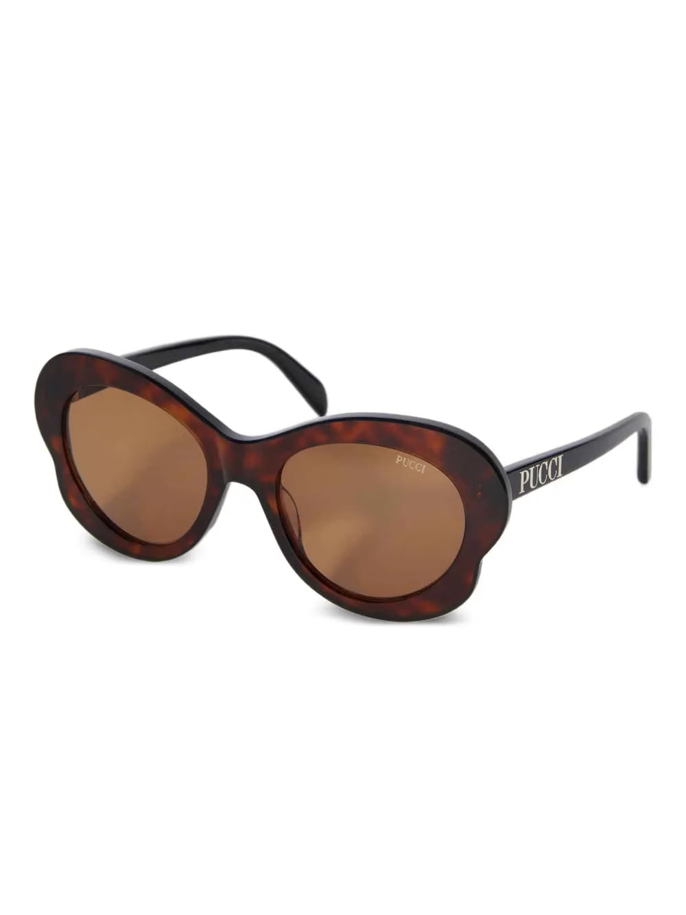 sculptural round-frame sunglasses