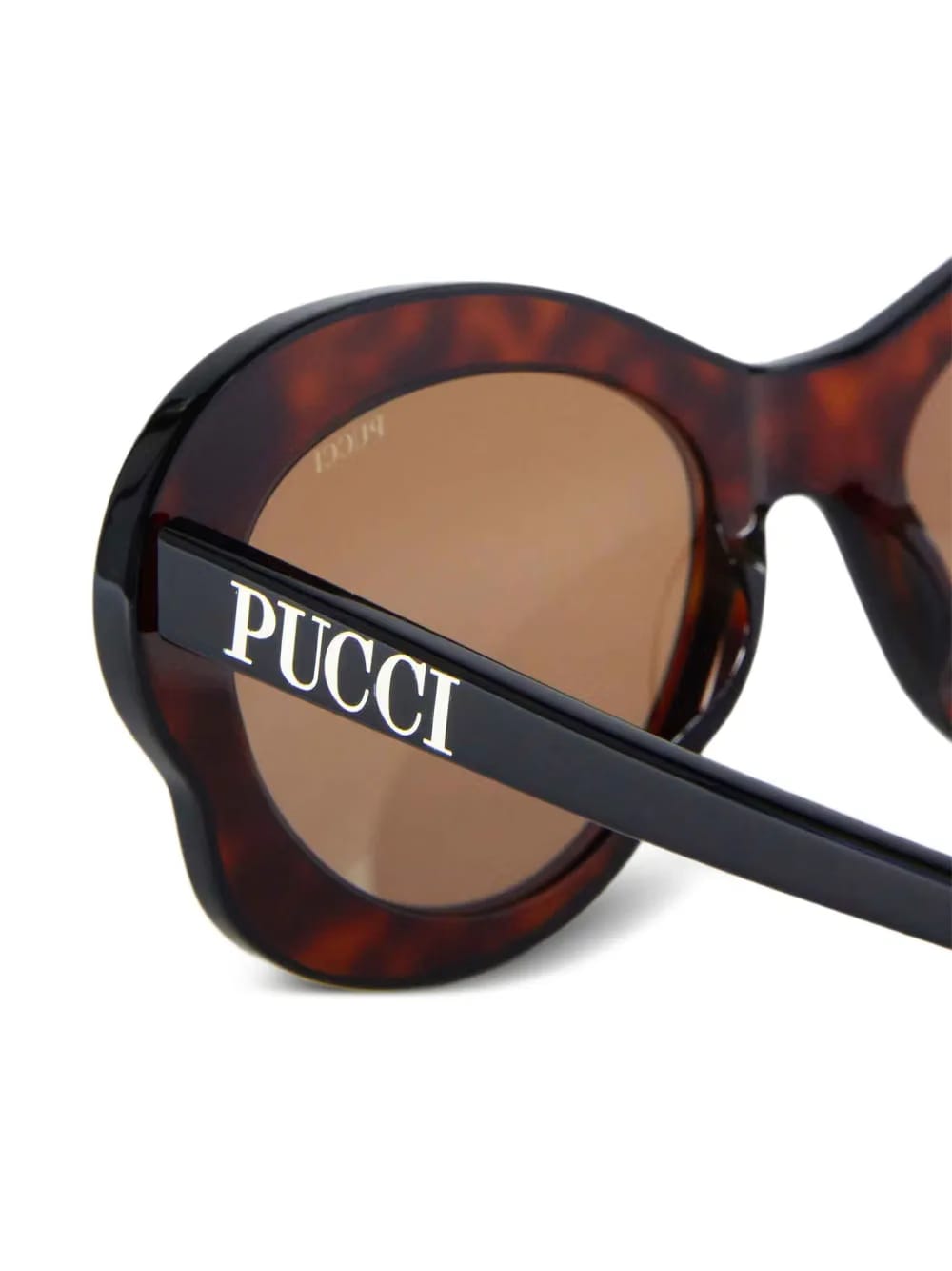 sculptural round-frame sunglasses