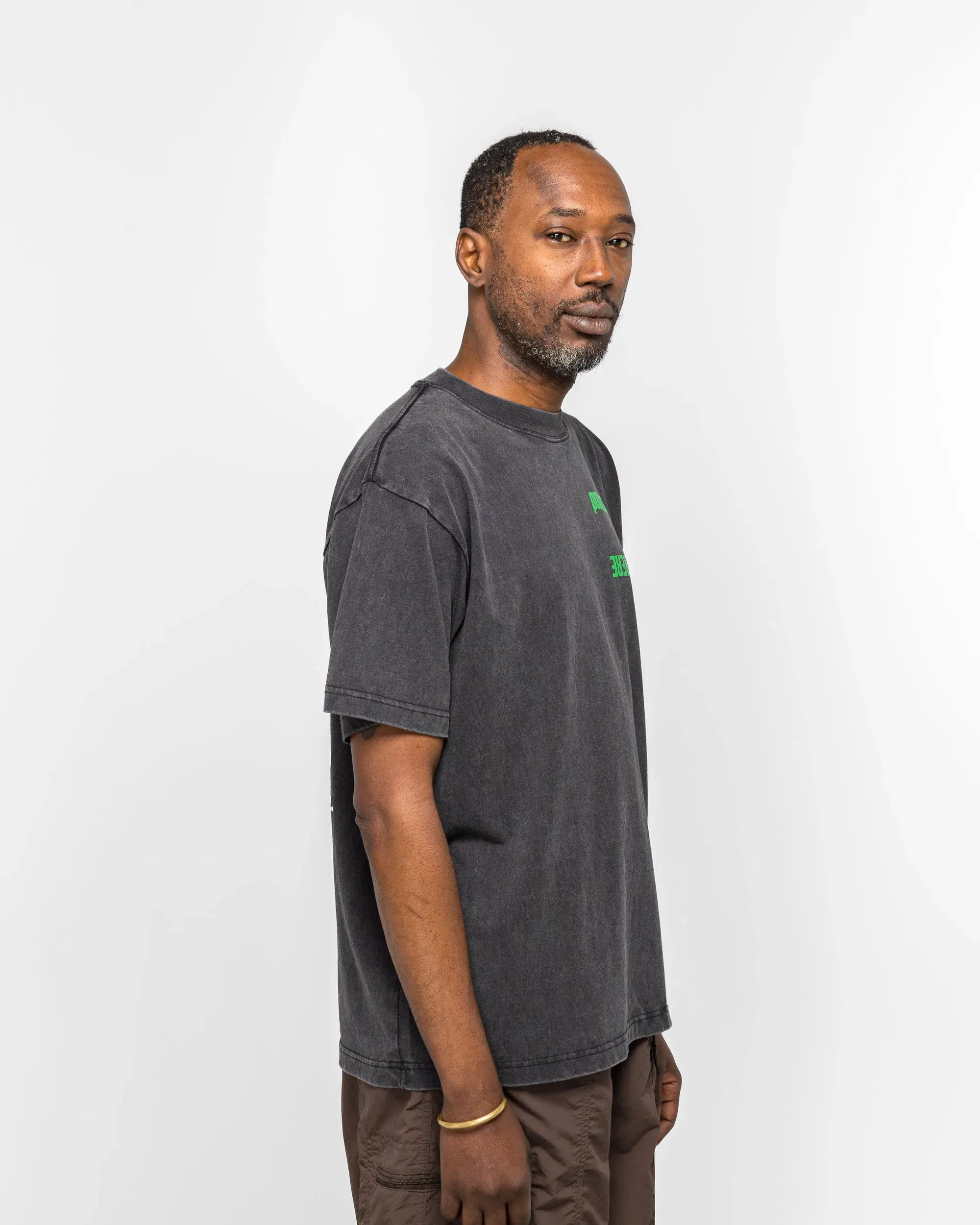 Metalwood Handful T-Shirt x UP THERE - Overdyed Black Wash