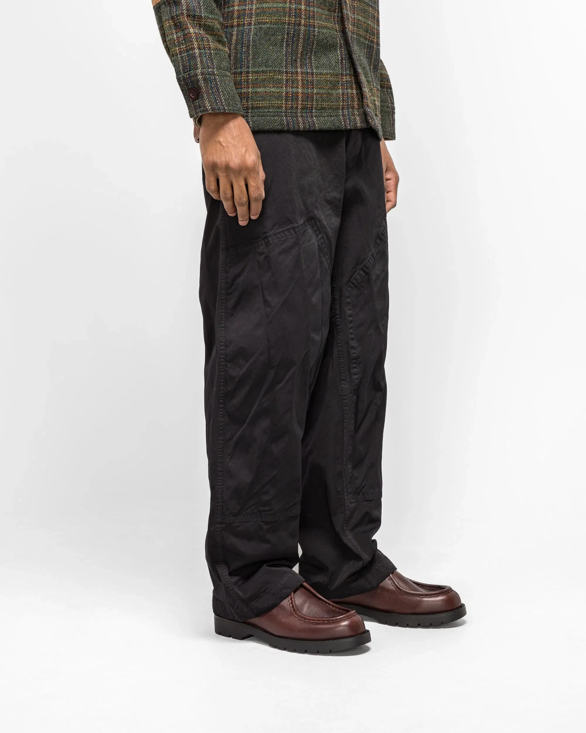 Junya Watanabe MAN Nylon Twill Garment Dyed Pant - Black