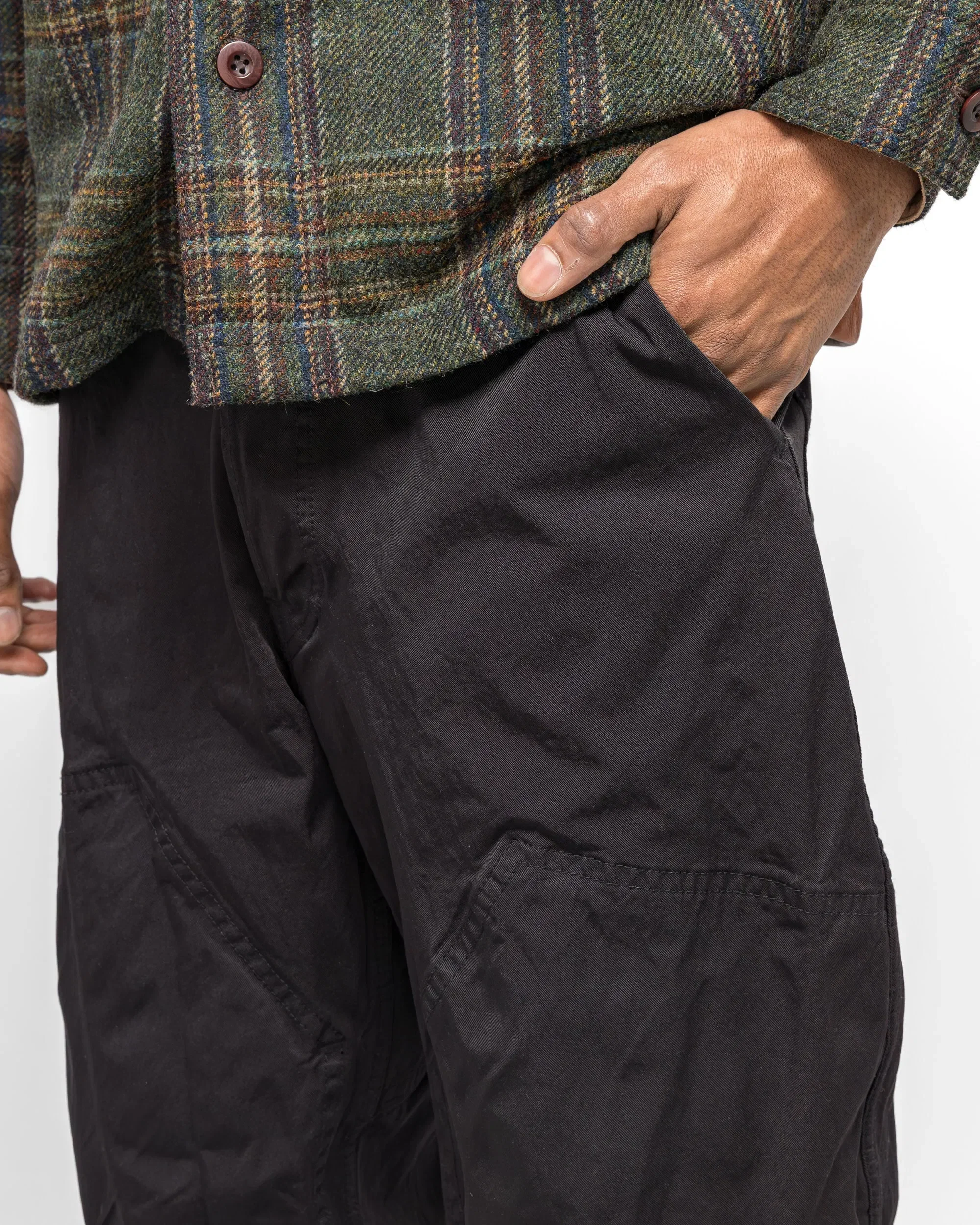 Junya Watanabe MAN Nylon Twill Garment Dyed Pant - Black