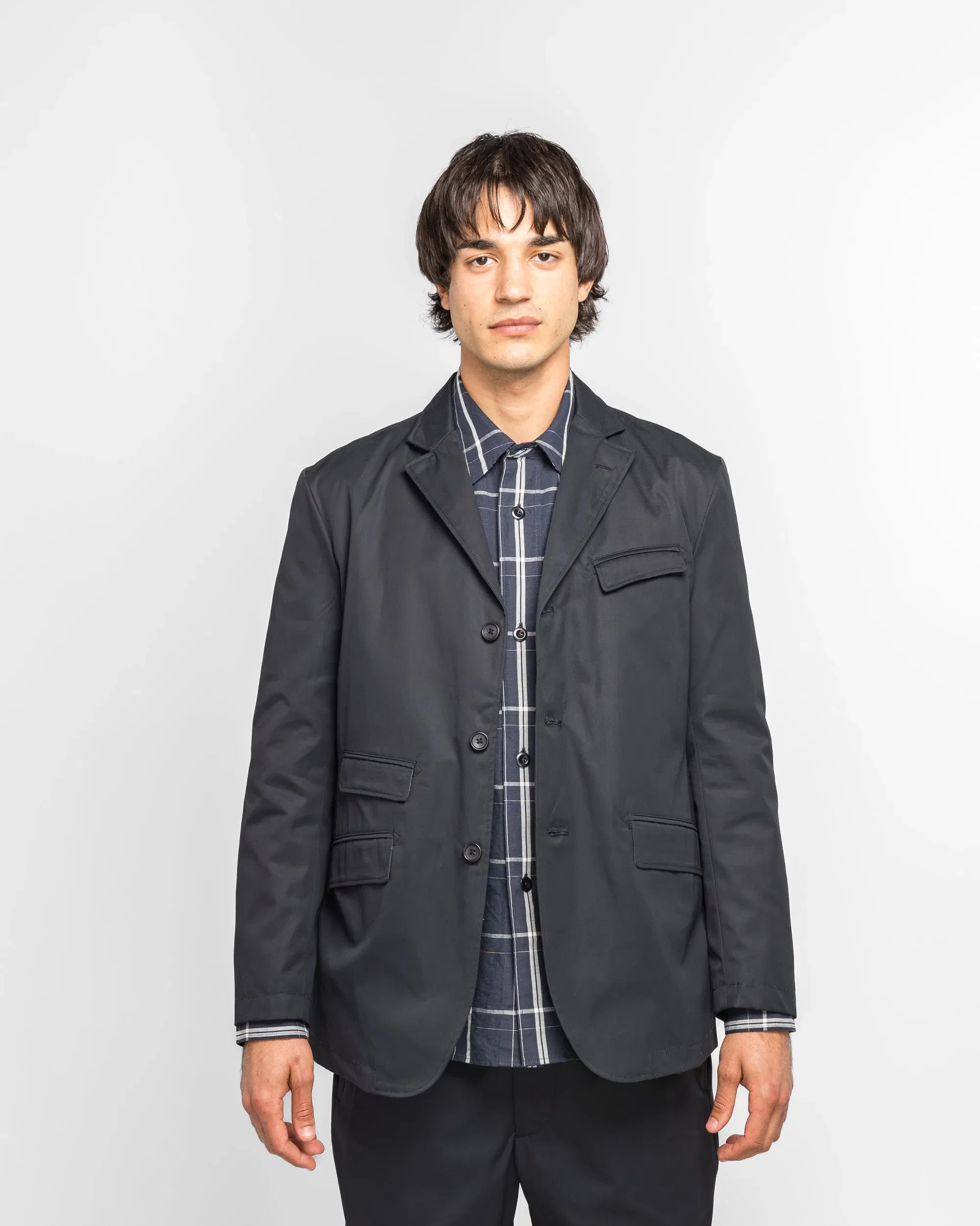Engineered Garments Andover Jacket - Dark Navy Cotton Ventile Twill