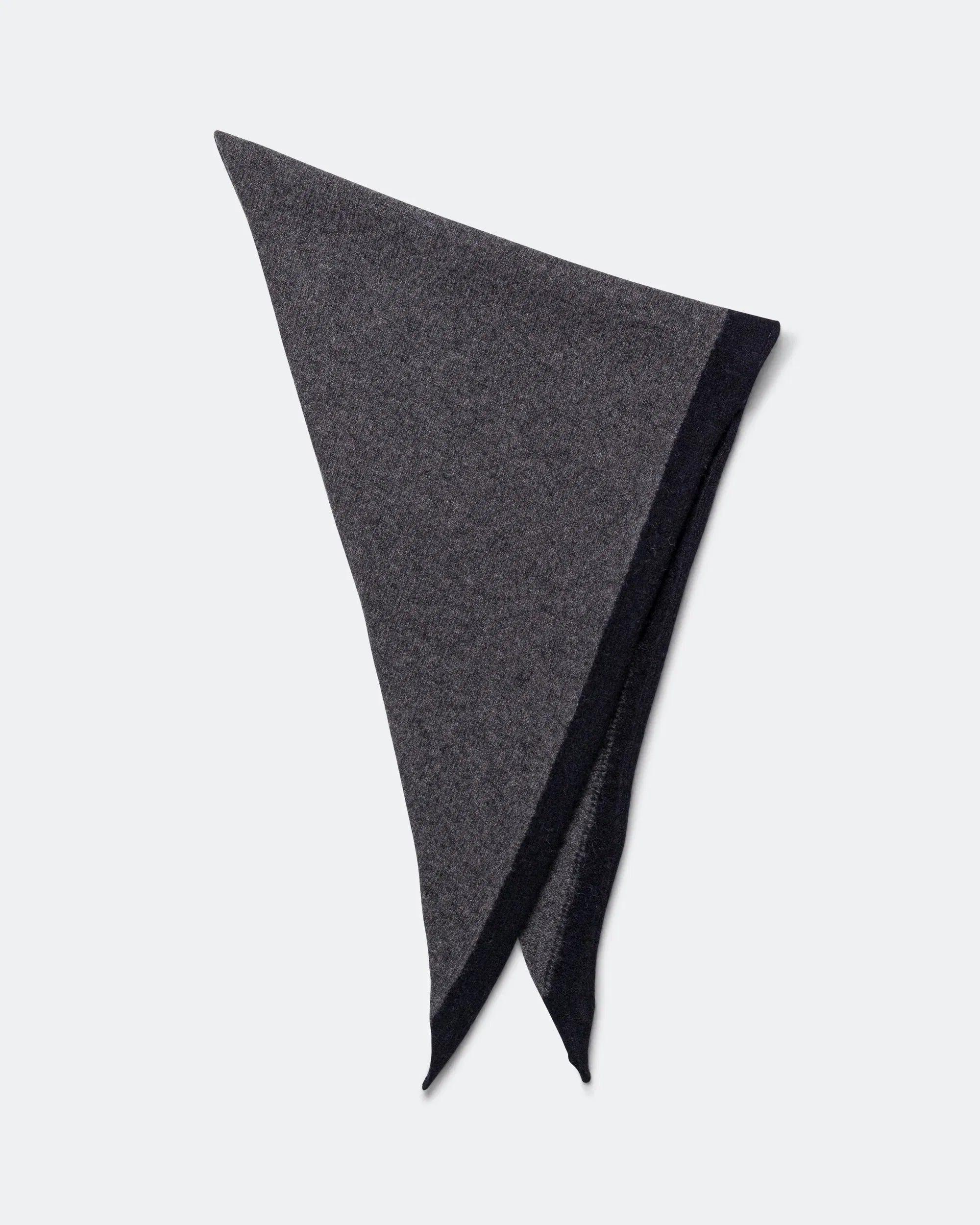 MHL. Tipped Scout Scarf - Grey/Ink Lambswool