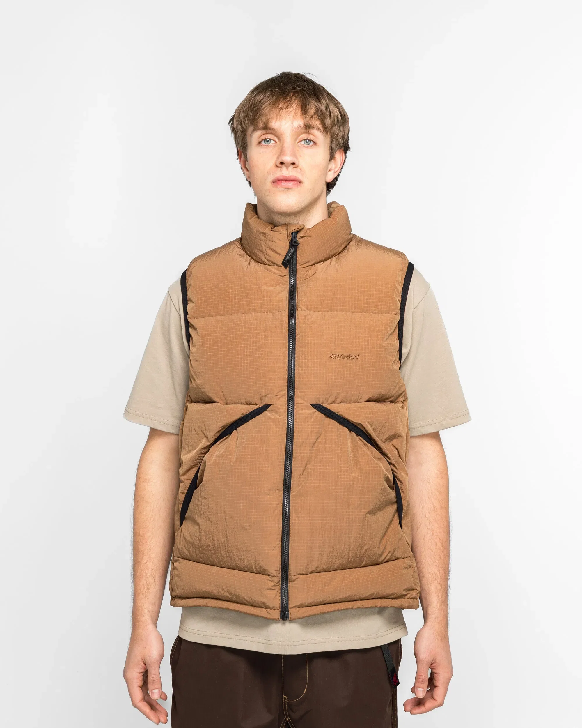 Gramicci Down Puffer Vest - Brown