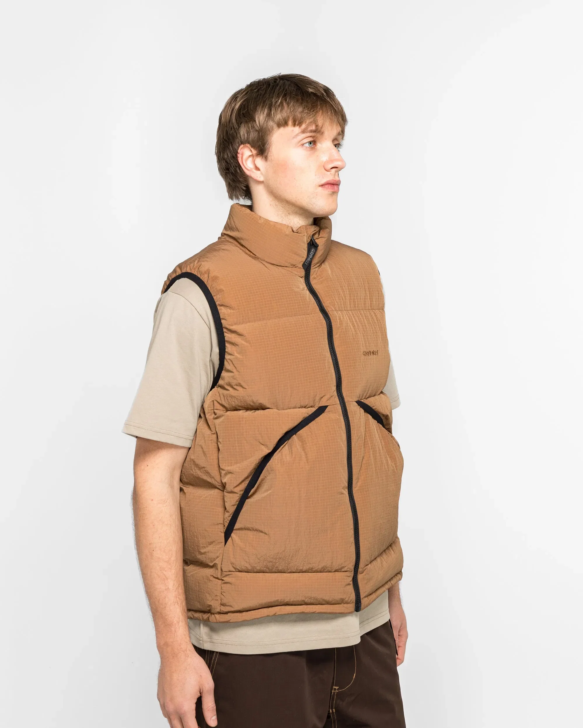 Gramicci Down Puffer Vest - Brown