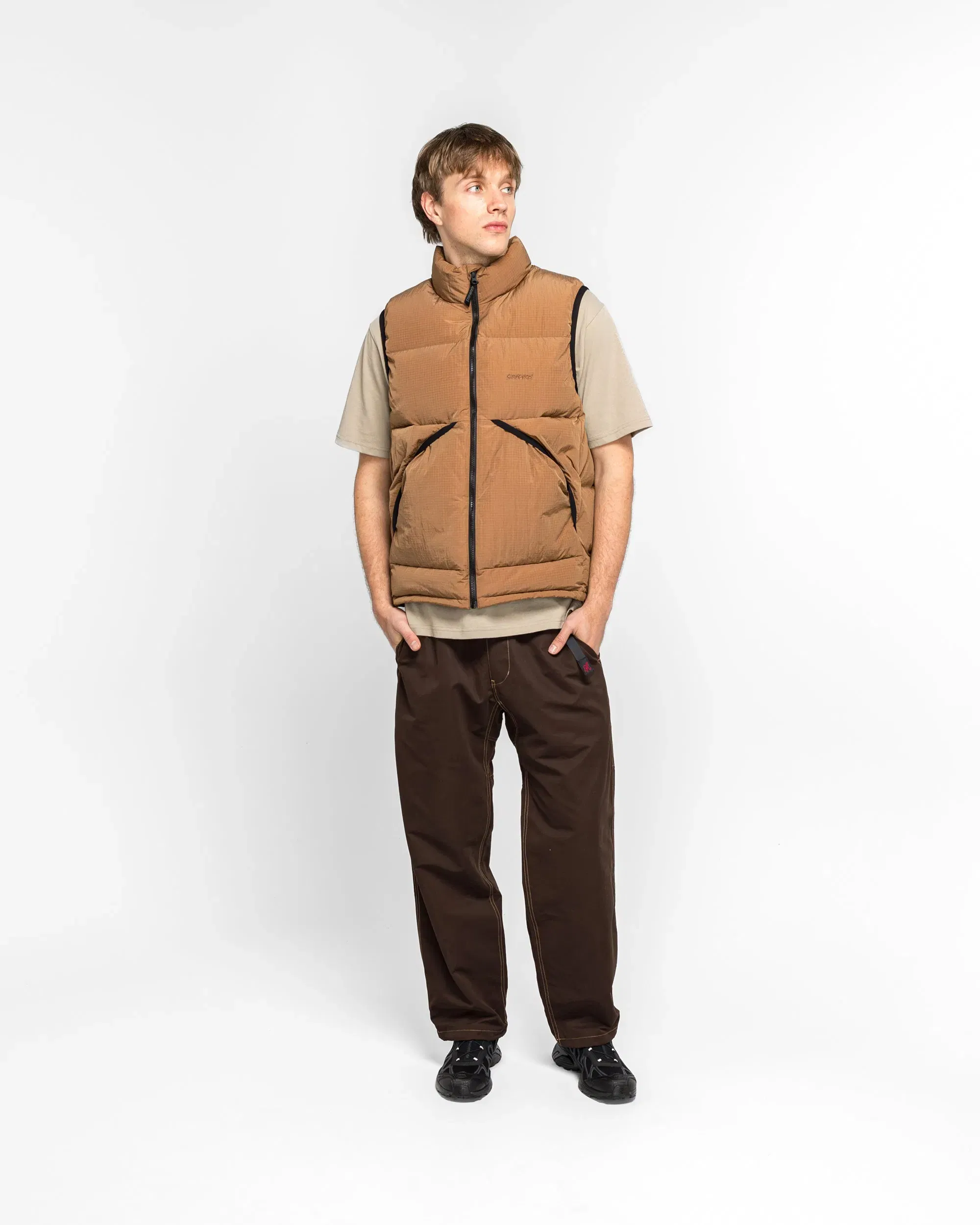 Gramicci Down Puffer Vest - Brown