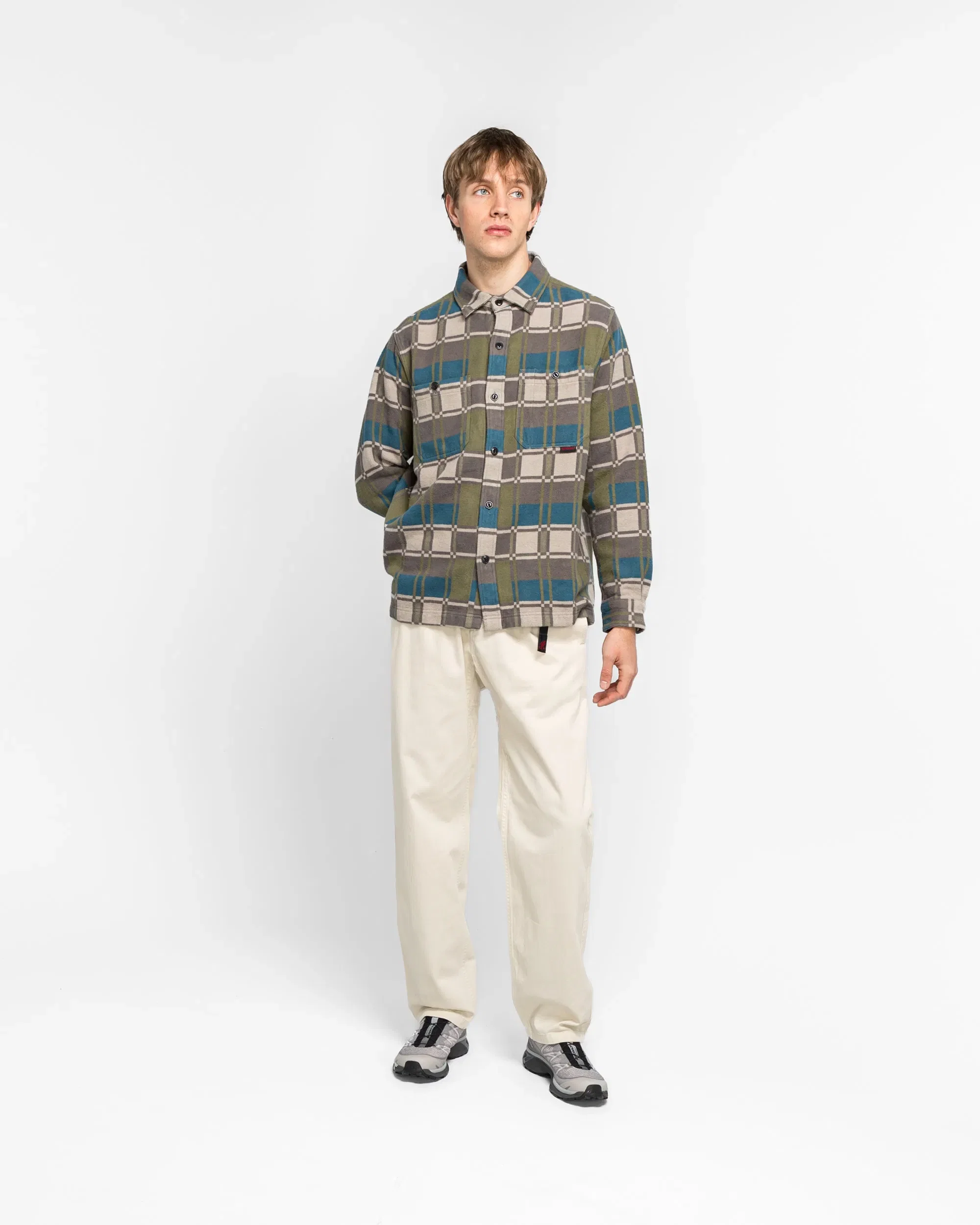 Gramicci Flannel Anthony Shirt - Silver Check