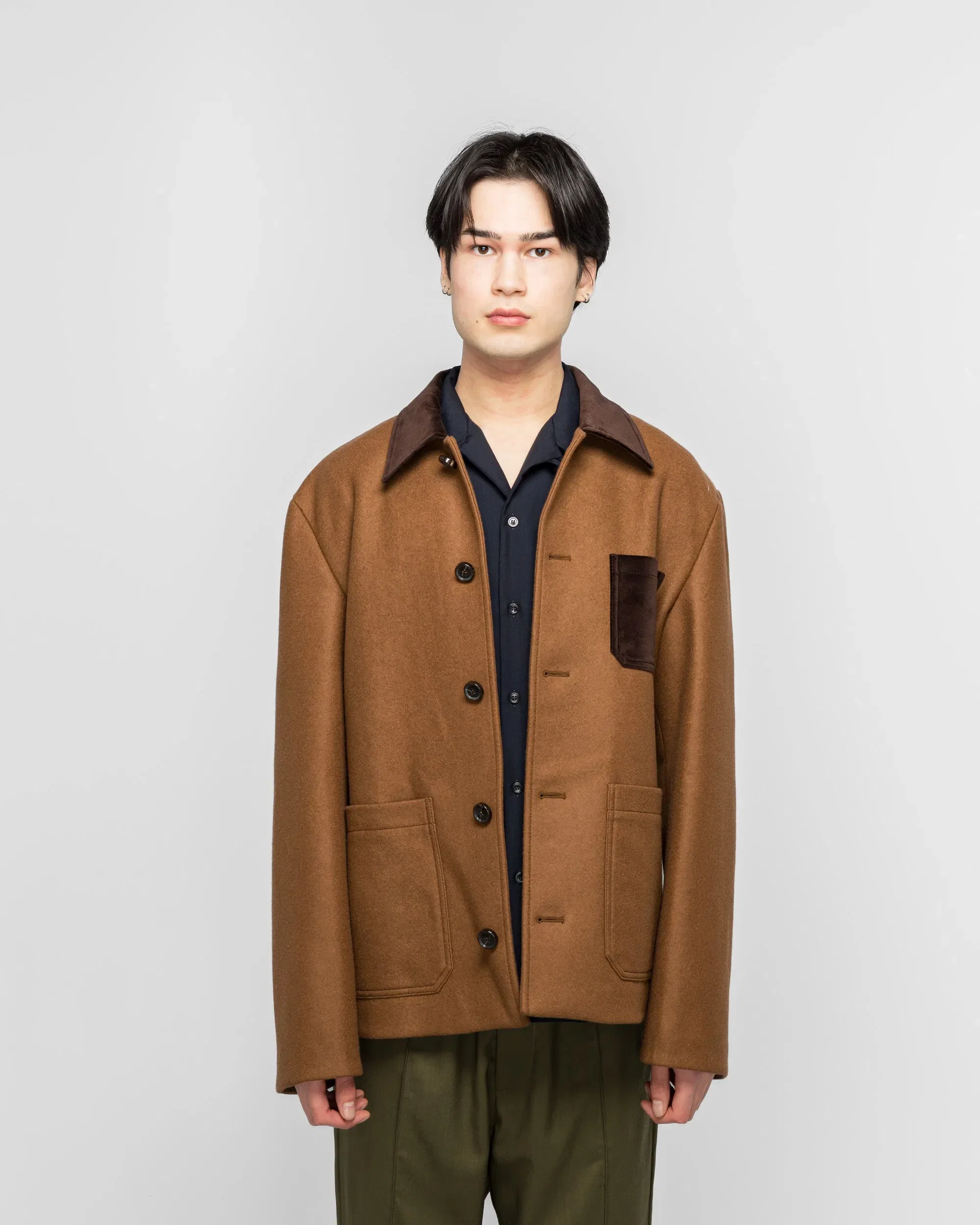 Marni Double Splittable Wool Felt Workwear Jacket - Maroon