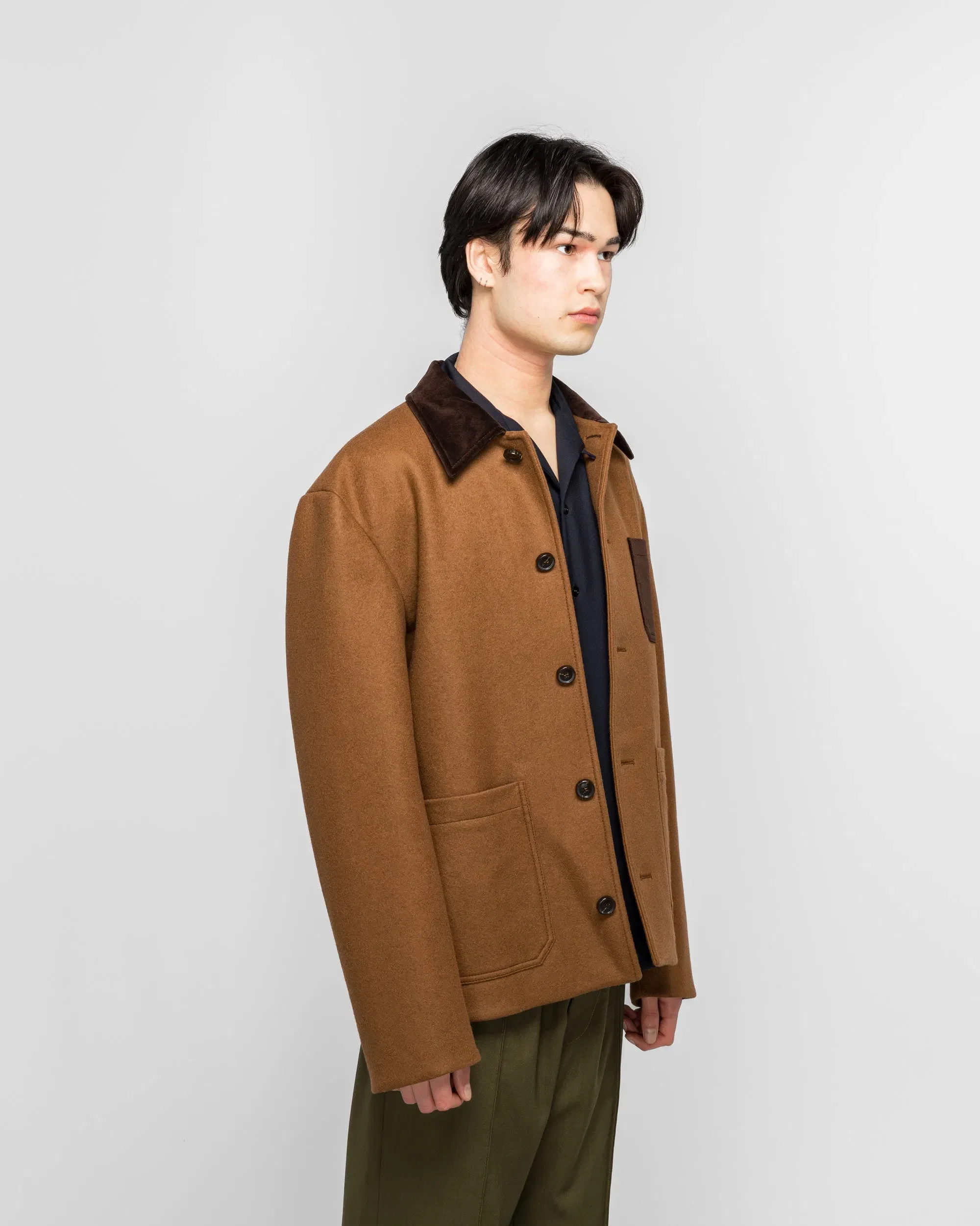 Marni Double Splittable Wool Felt Workwear Jacket - Maroon