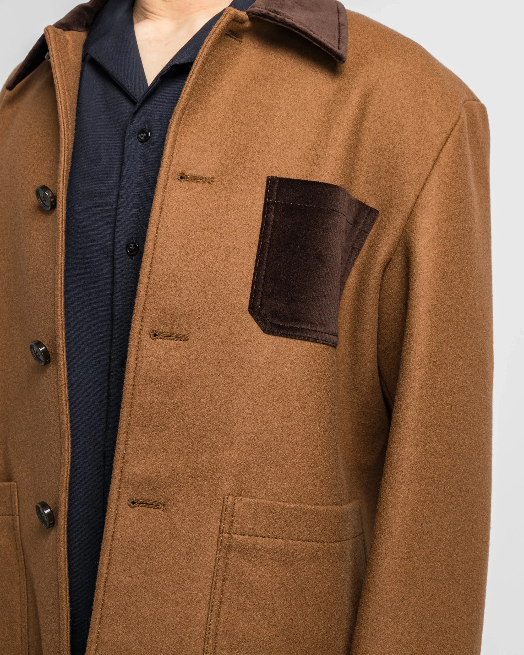 Marni Double Splittable Wool Felt Workwear Jacket - Maroon