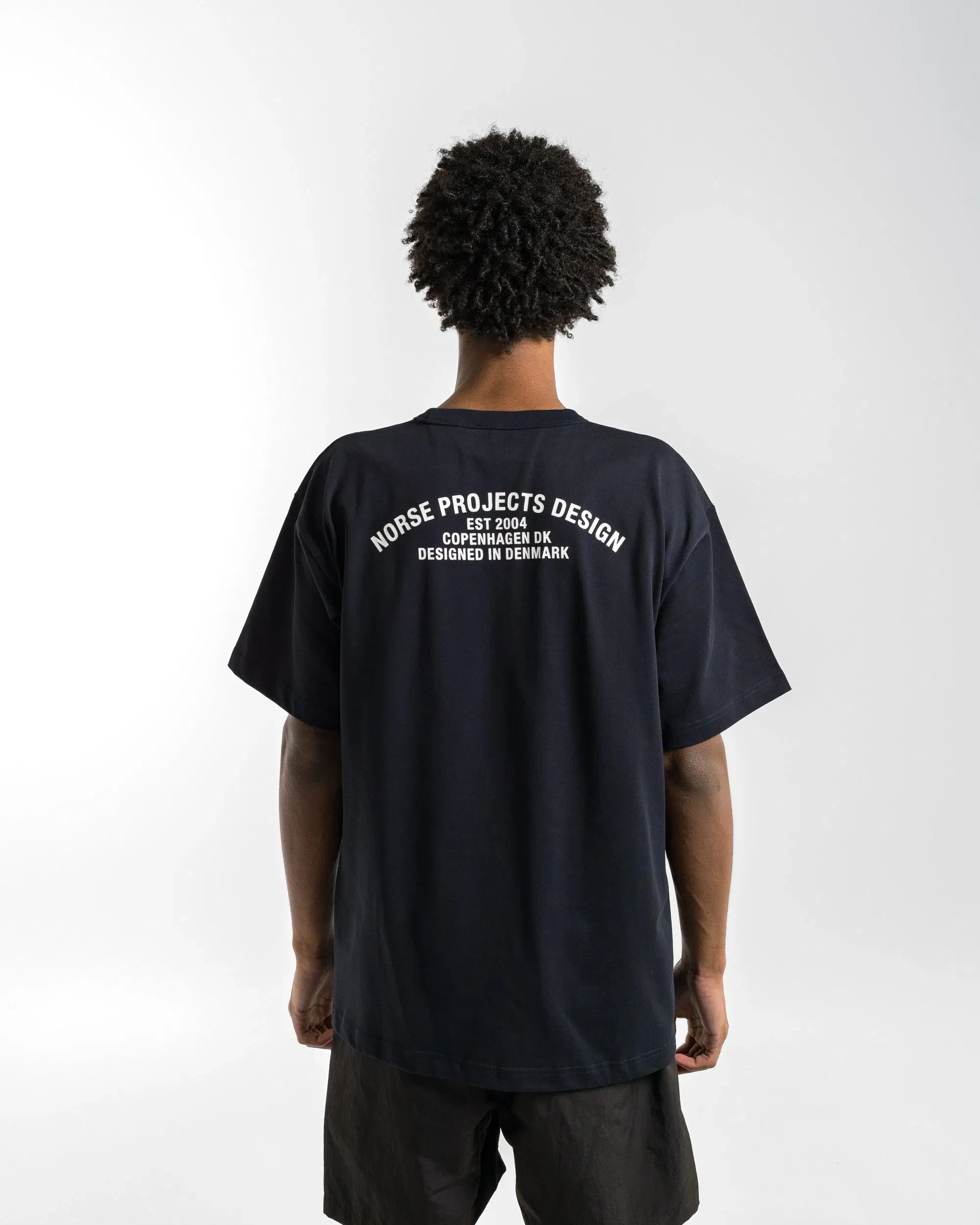 Norse Projects Simon Organic Arch Print T-Shirt - Dark Navy