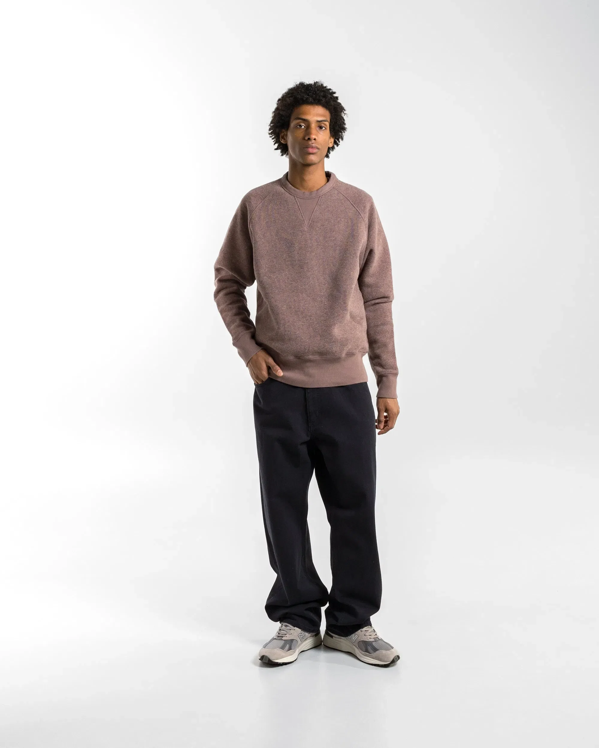 Norse Projects Marten Relaxed Cotton Wool Sweatshirt - Walnut