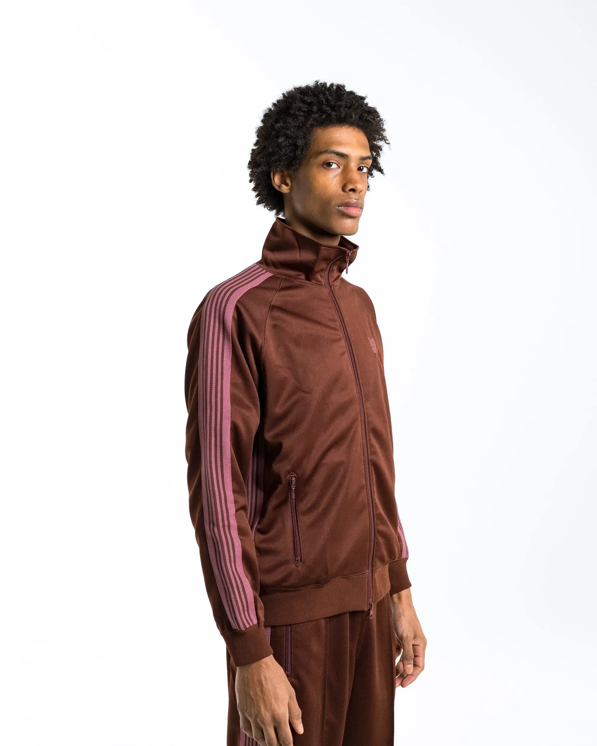 Needles Track Jacket - Brown Poly Smooth