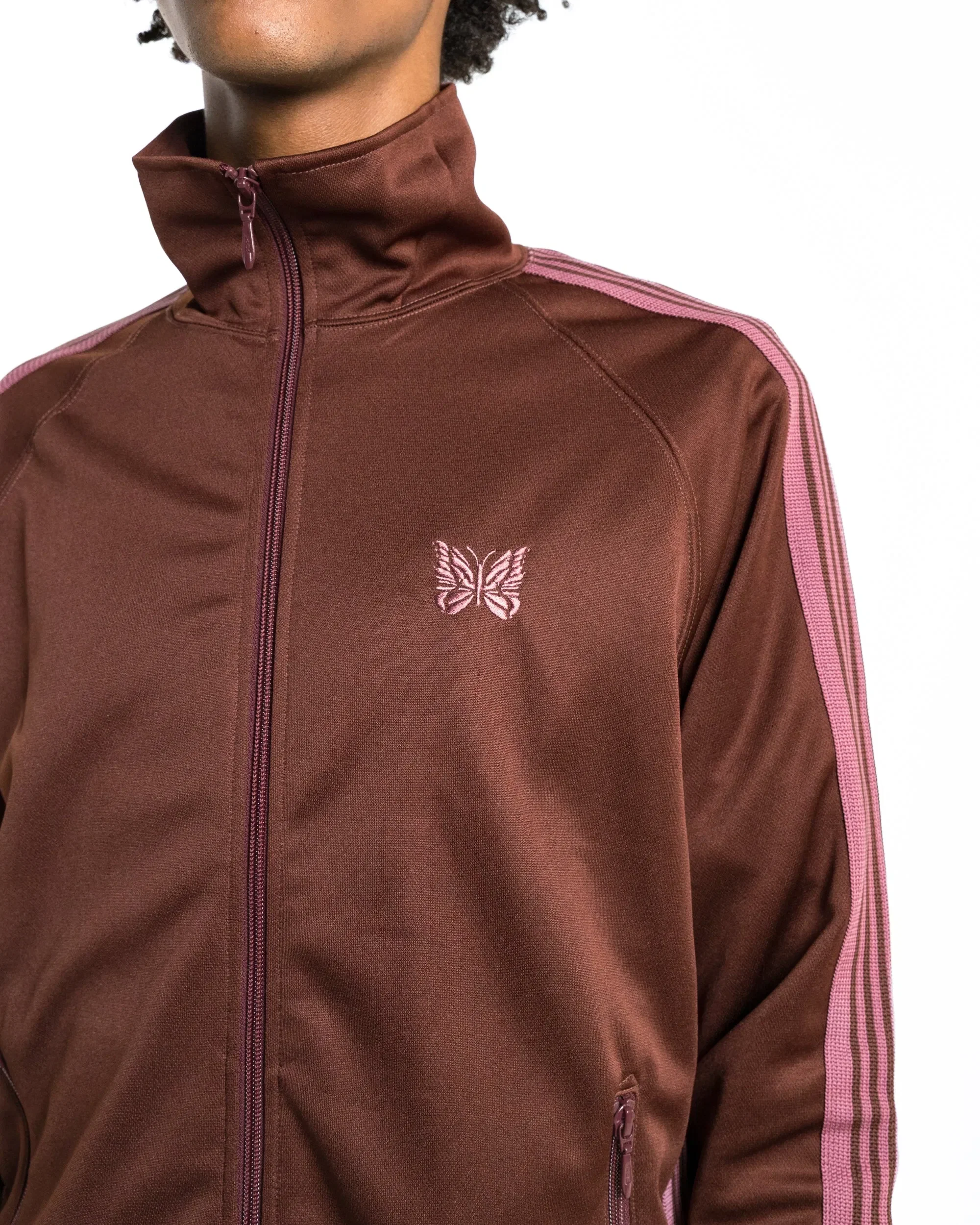 Needles Track Jacket - Brown Poly Smooth