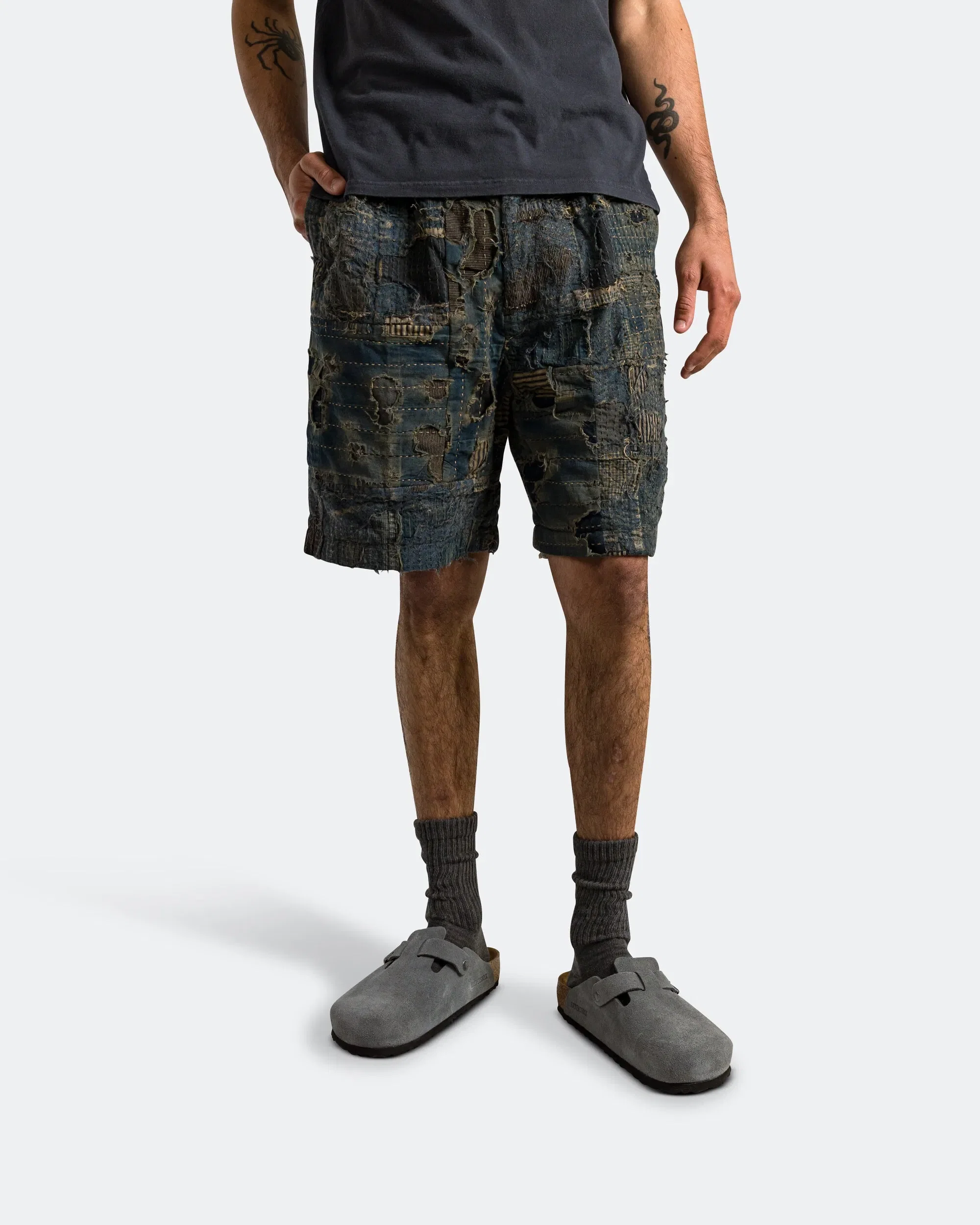 KAPITAL BORO IVY Short Pants - Indigo