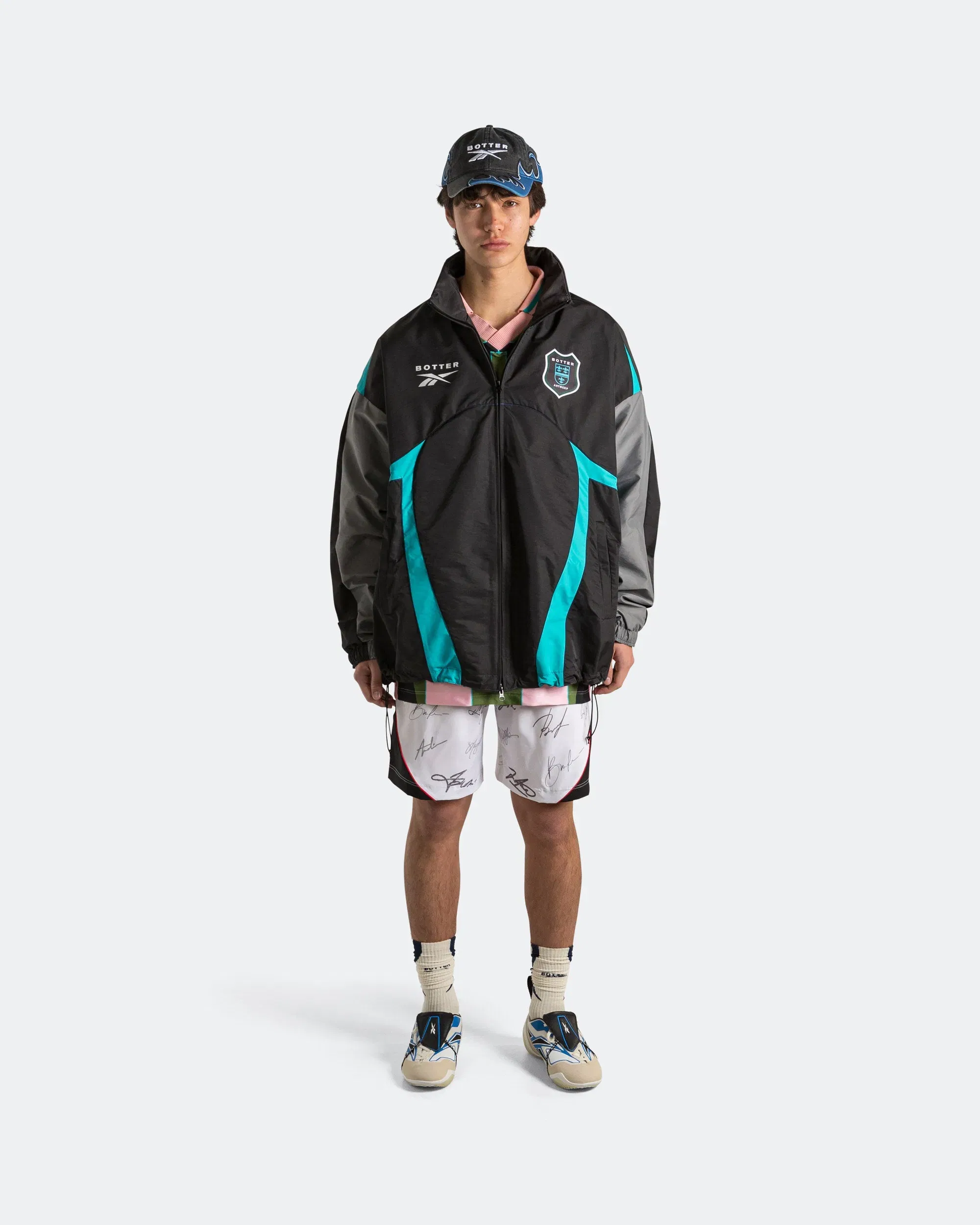Reebok LTD Summer Bench Jacket x Botter - Grey/Aqua Blue