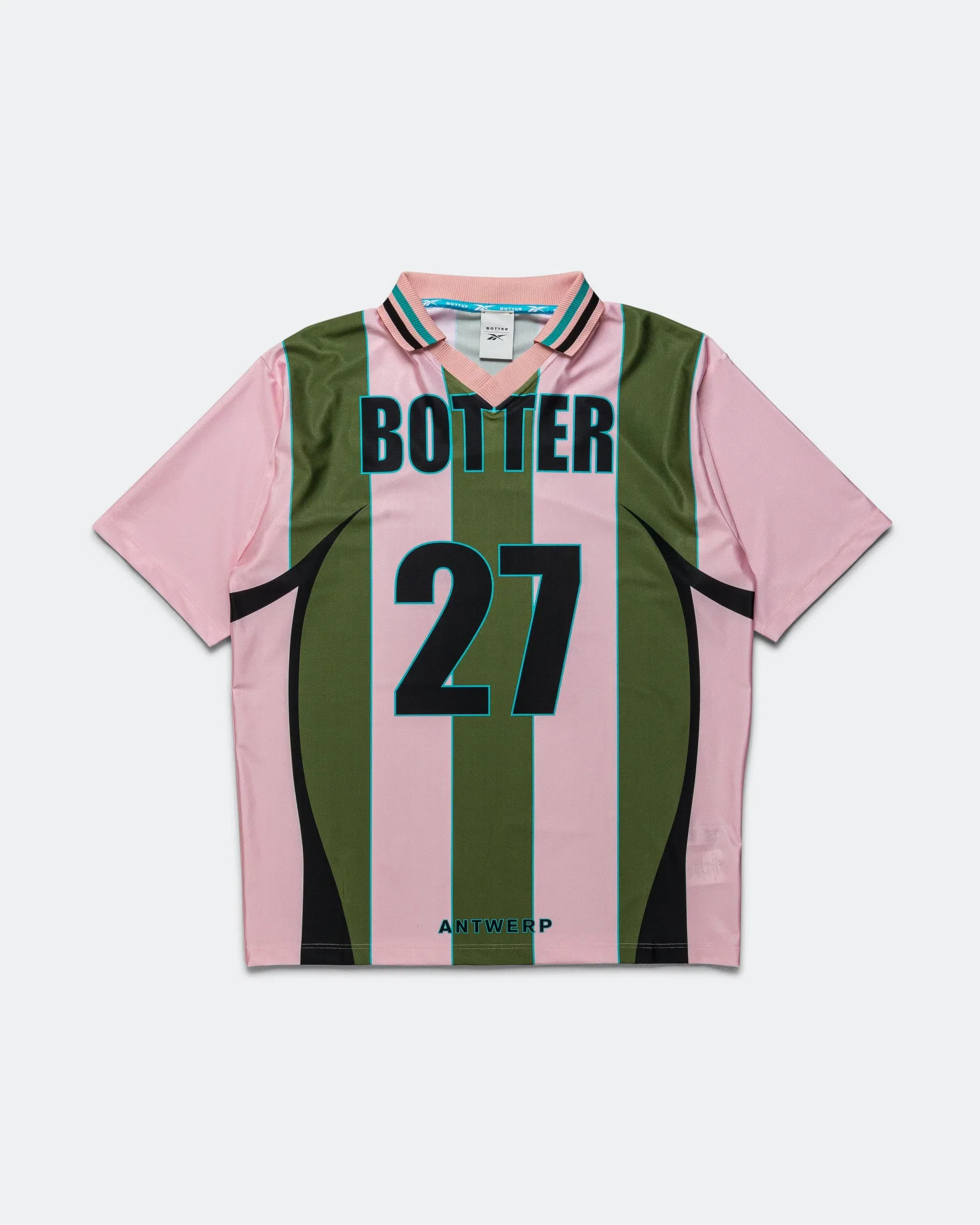 Reebok LTD Reverse Soccer Tee x Botter - Striped Pink/Green