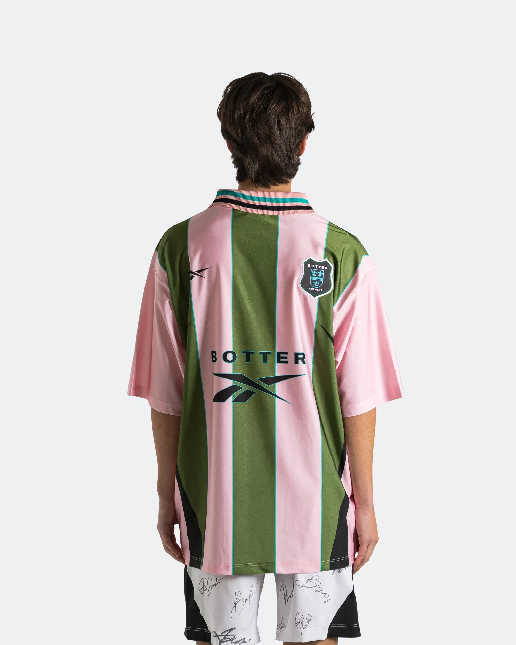 Reebok LTD Reverse Soccer Tee x Botter - Striped Pink/Green