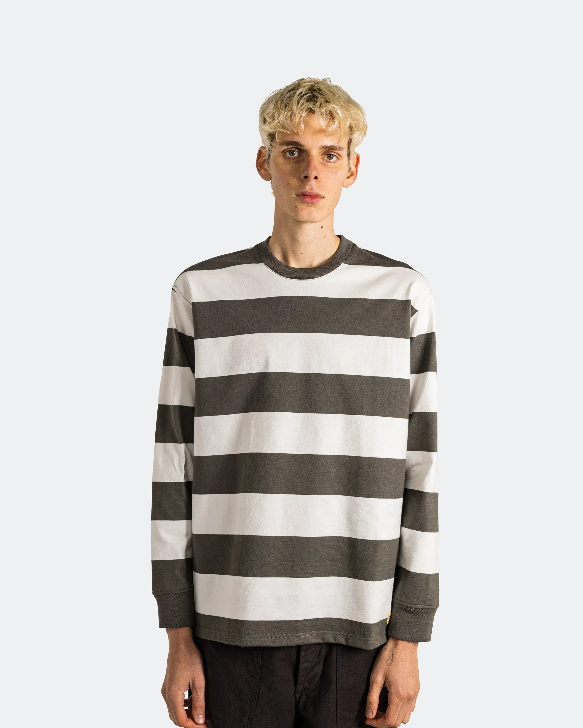 Armor Lux Heritage Mariniere LS T-Shirt - Chimera Green/Milk