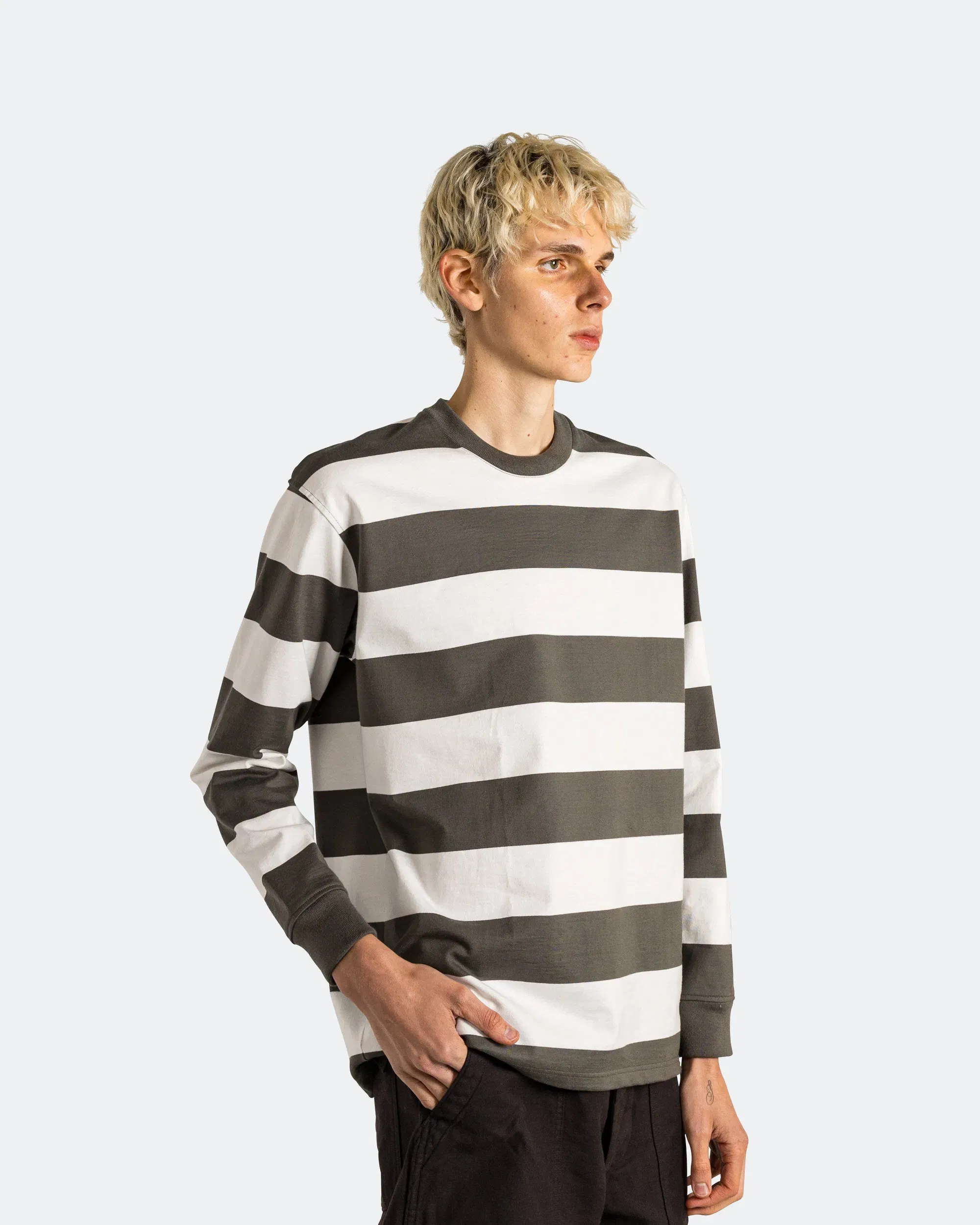 Armor Lux Heritage Mariniere LS T-Shirt - Chimera Green/Milk