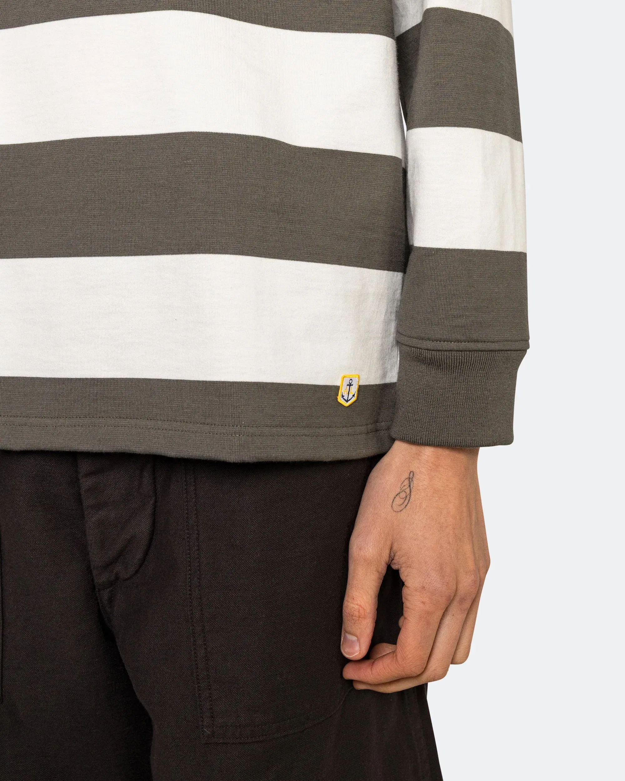 Armor Lux Heritage Mariniere LS T-Shirt - Chimera Green/Milk