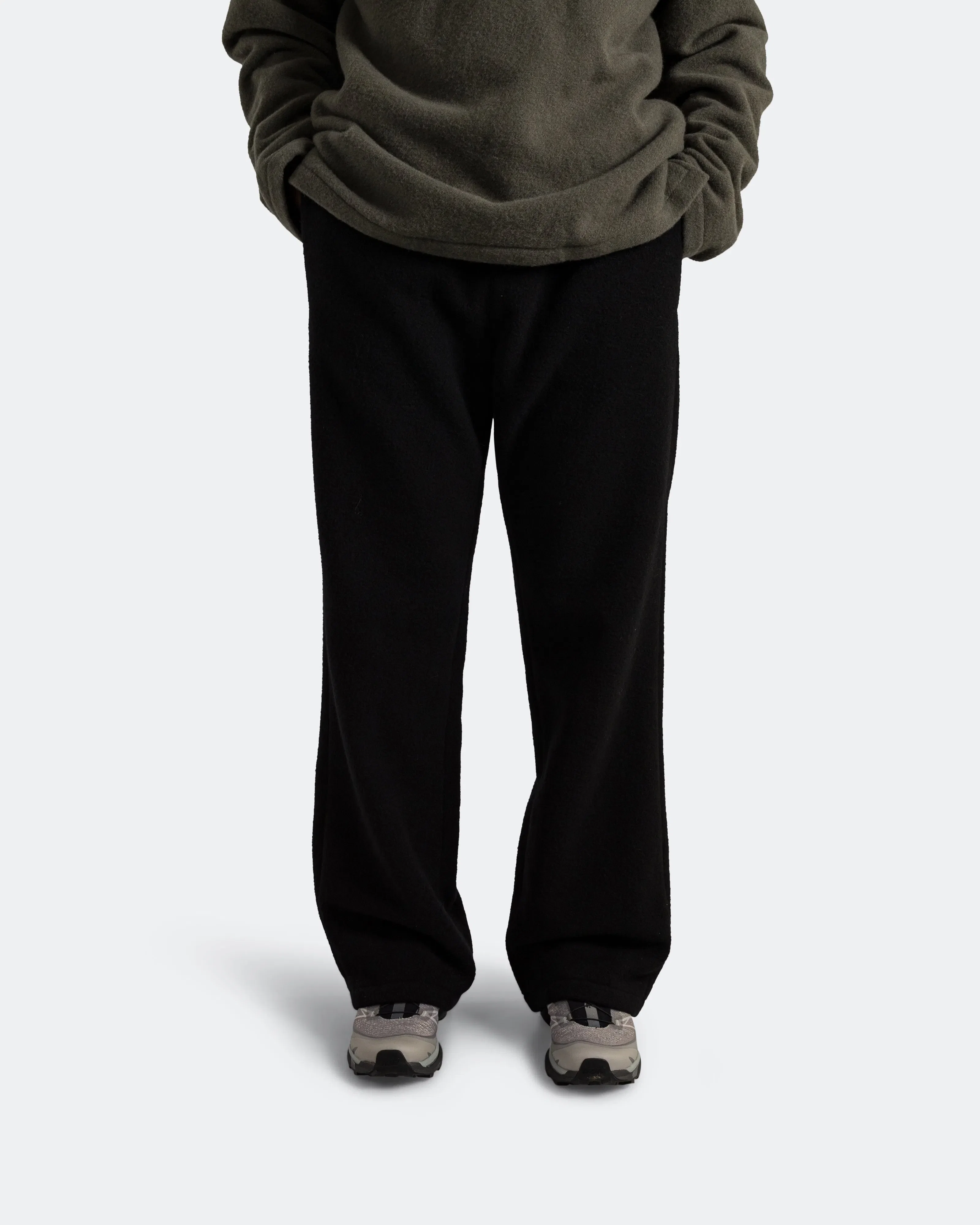 Rier Polar Fleece Trousers - Black Natural Fleece