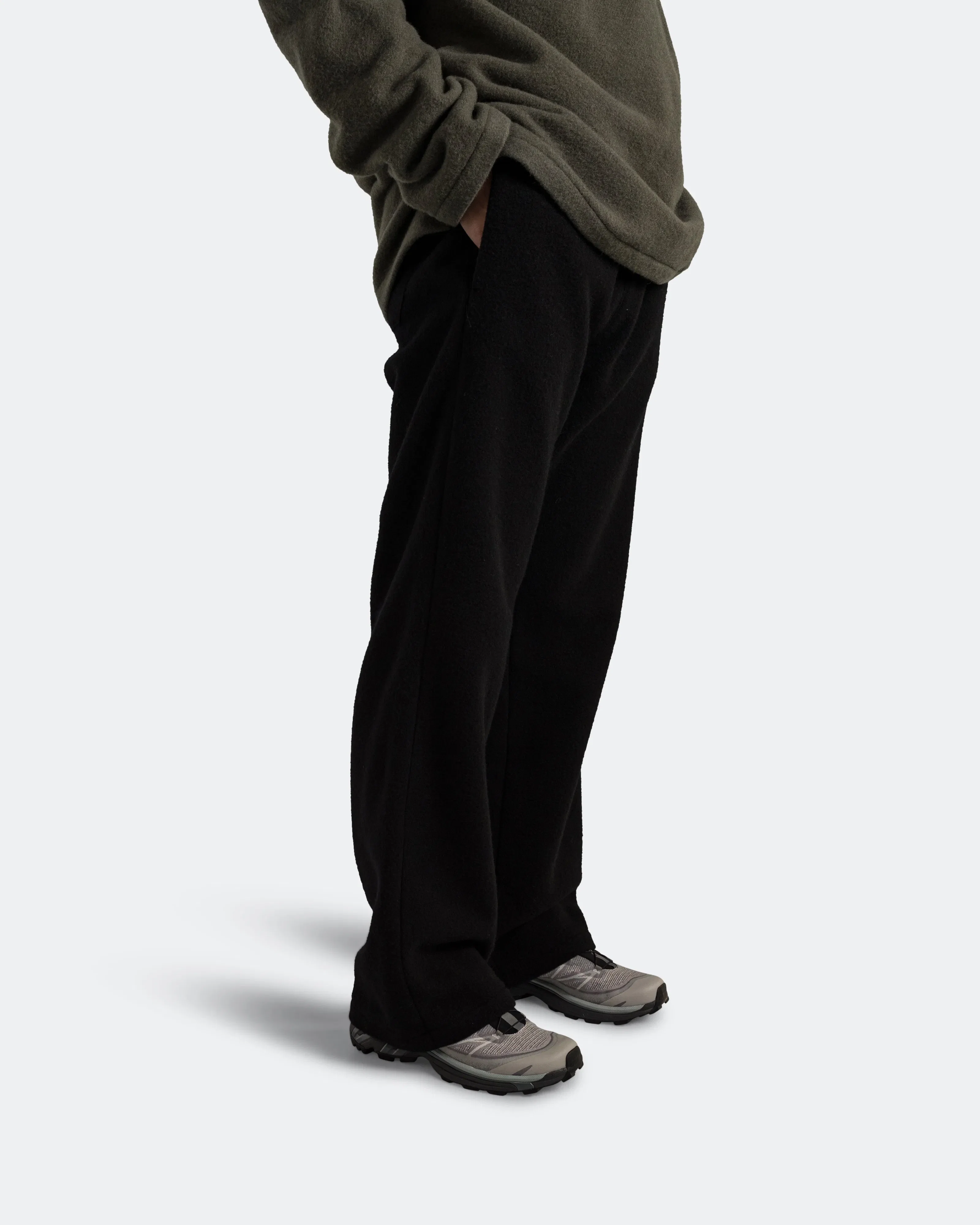Rier Polar Fleece Trousers - Black Natural Fleece