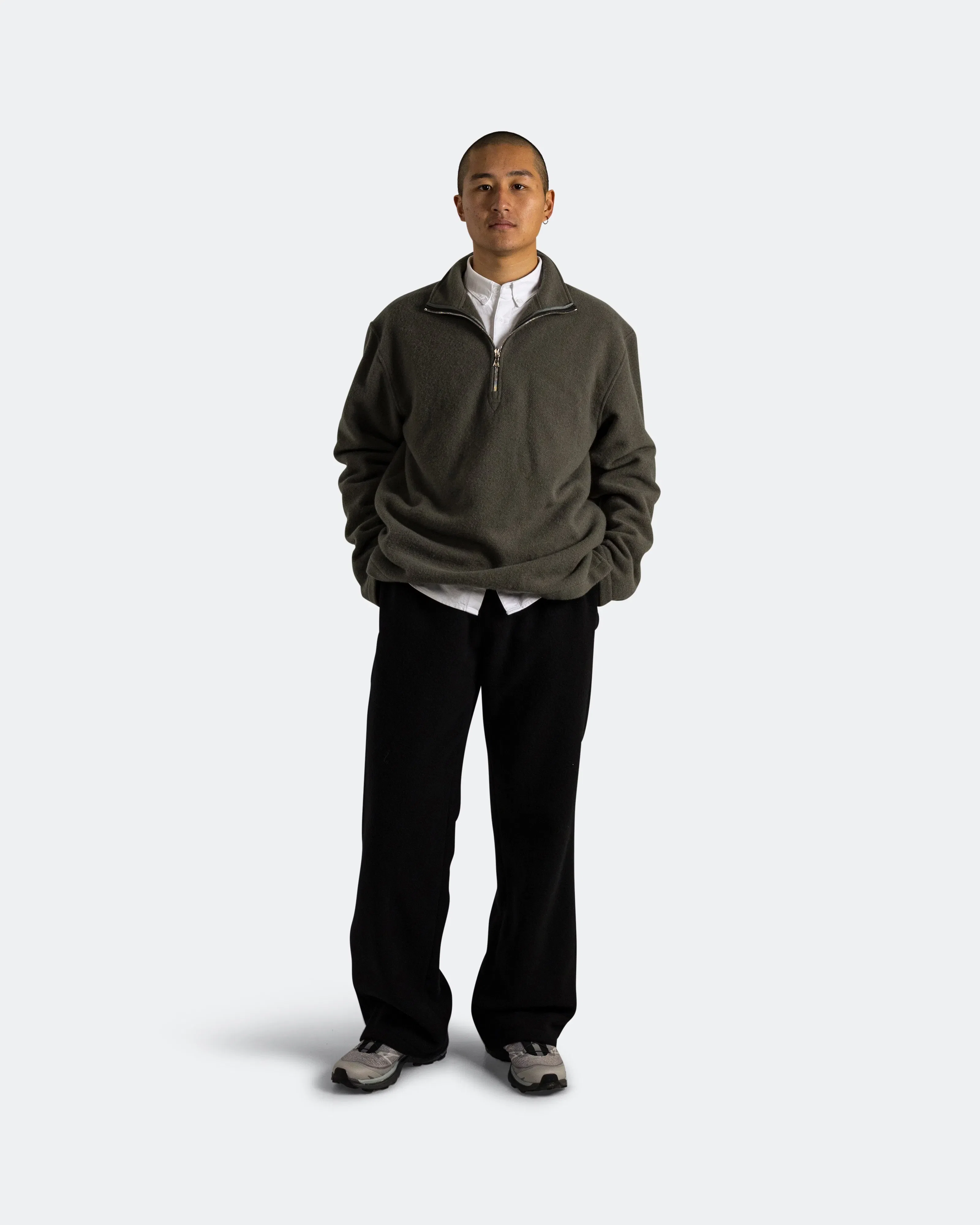 Rier Polar Fleece Trousers - Black Natural Fleece