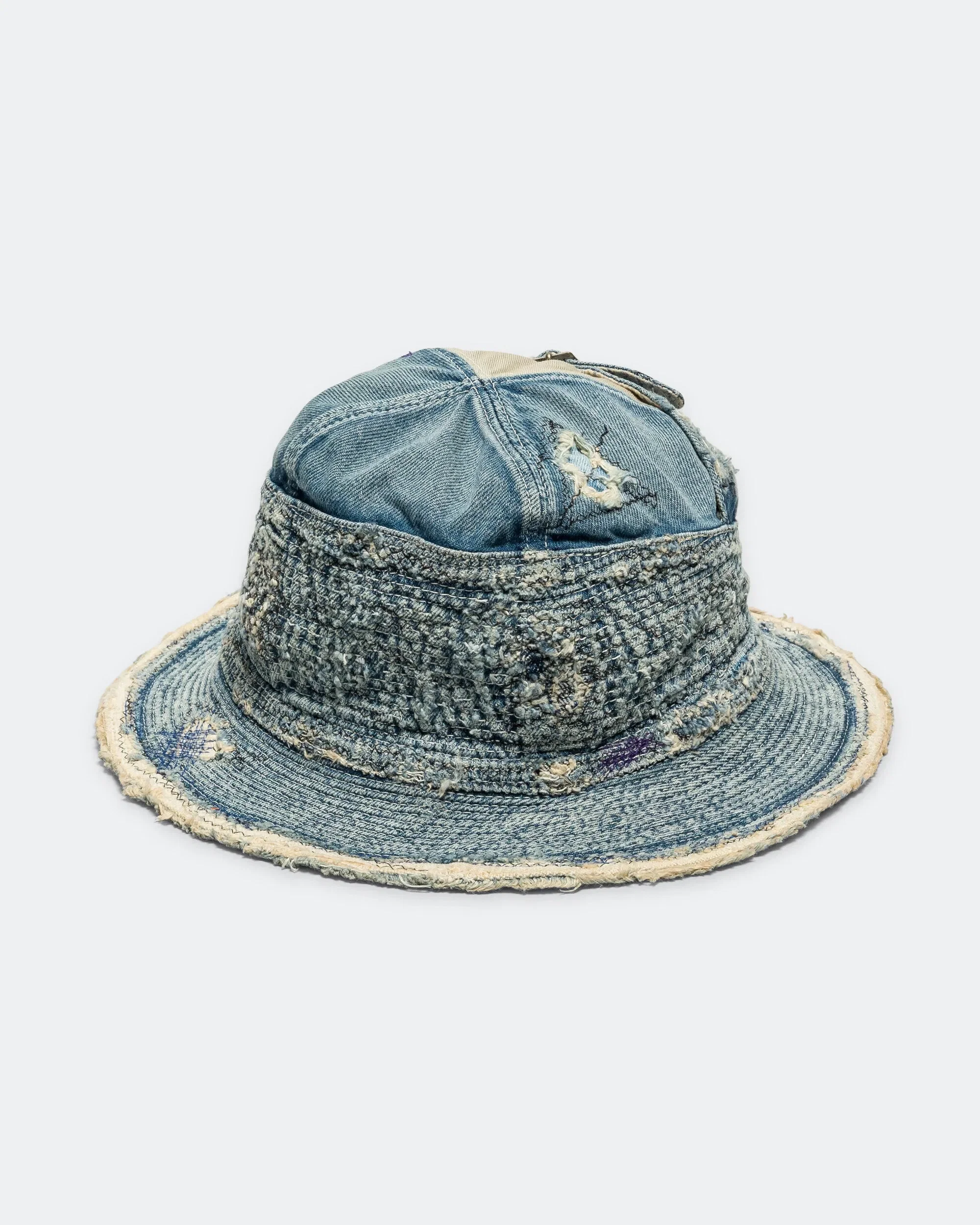 KAPITAL 11.5oz Denim THE OLD MAN AND THE SEA Hat (CRASH Remake) - Indigo