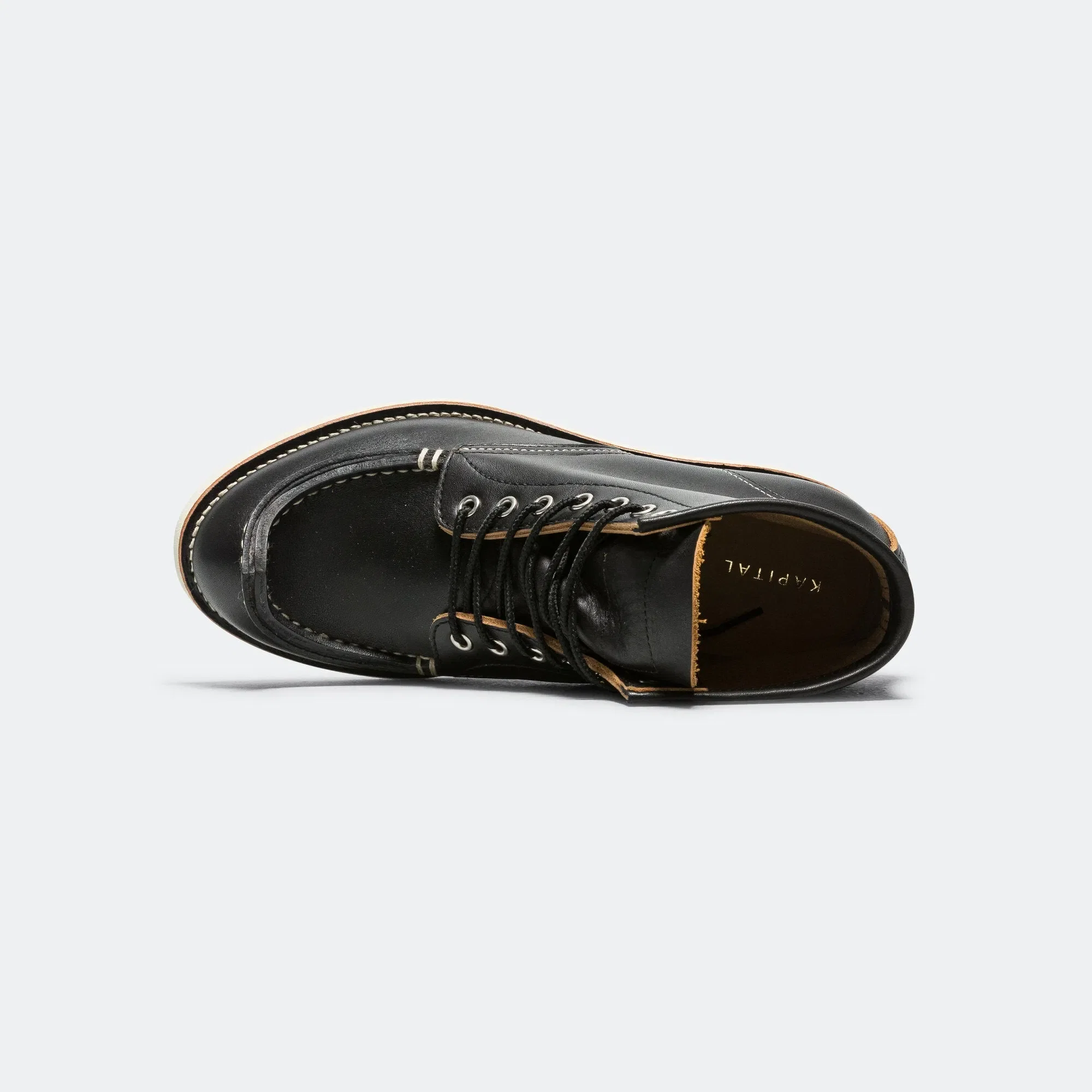 KAPITAL Leather TIBETAN Work Boots - Black