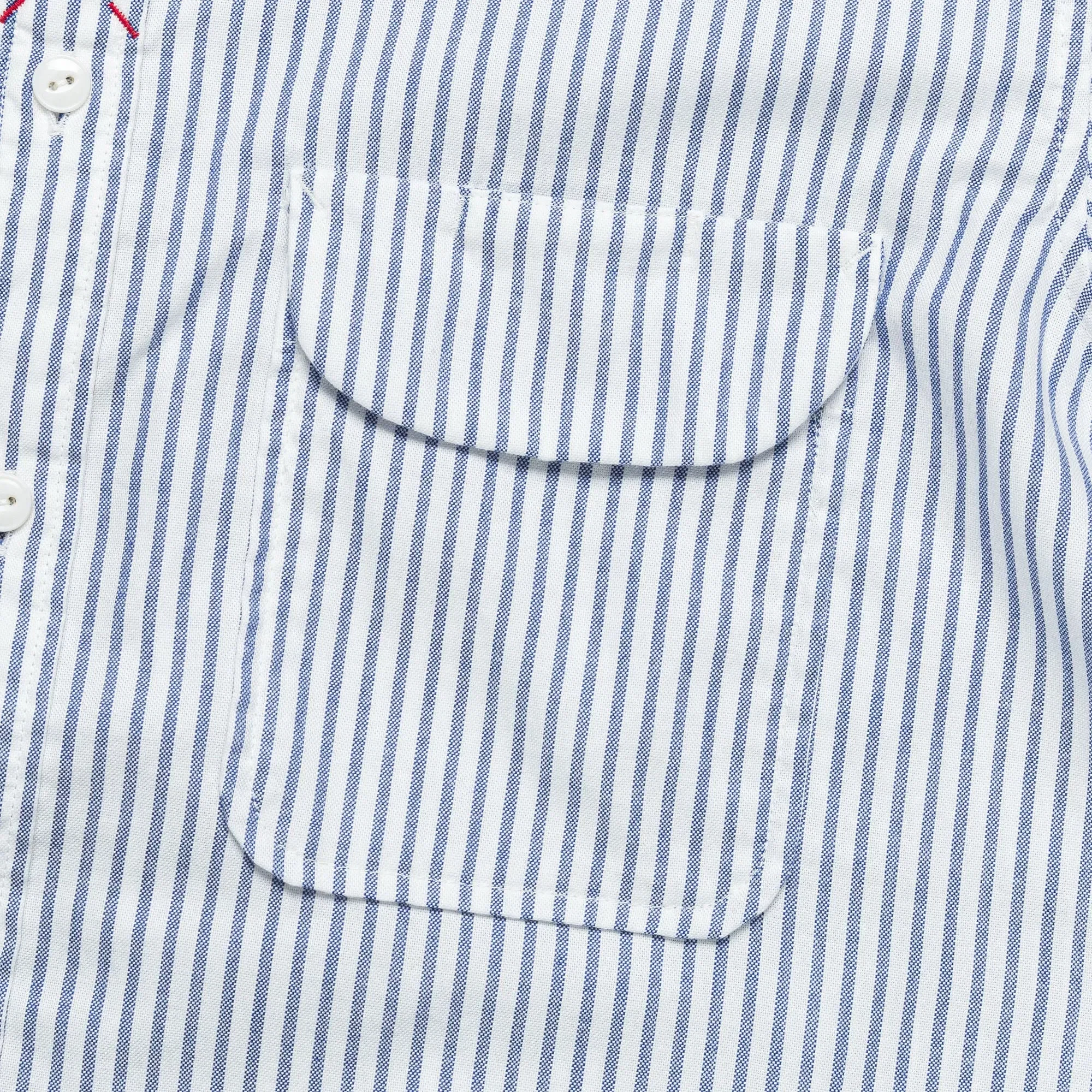 KAPITAL OX Stripe Clip Shirt - Blue