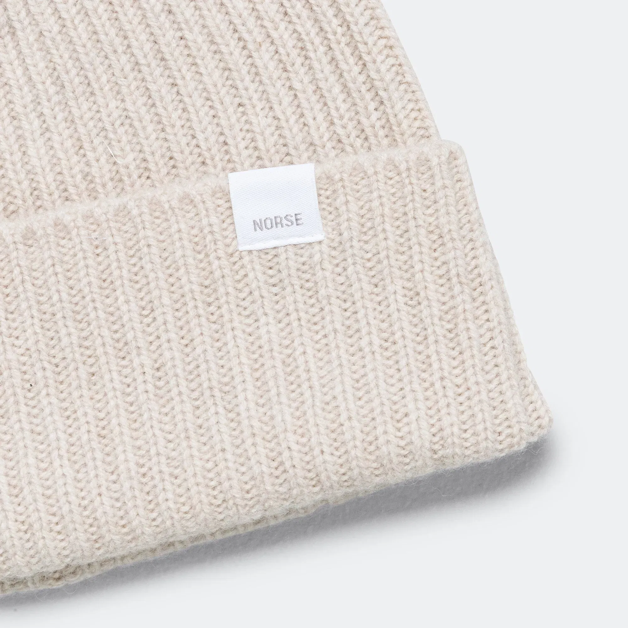 Norse Projects Standard Merino Lambswool Beanie - Oatmeal