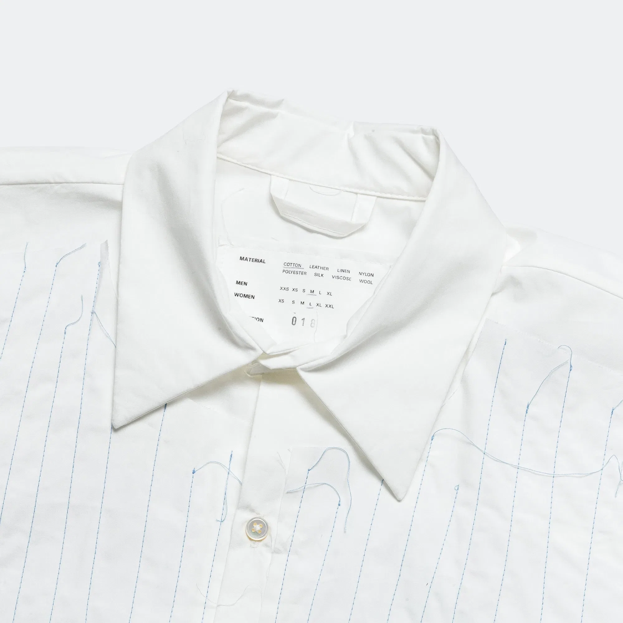 Camiel Fortgens Quilted Shirt - White Hand Quilted Cotton Poplin
