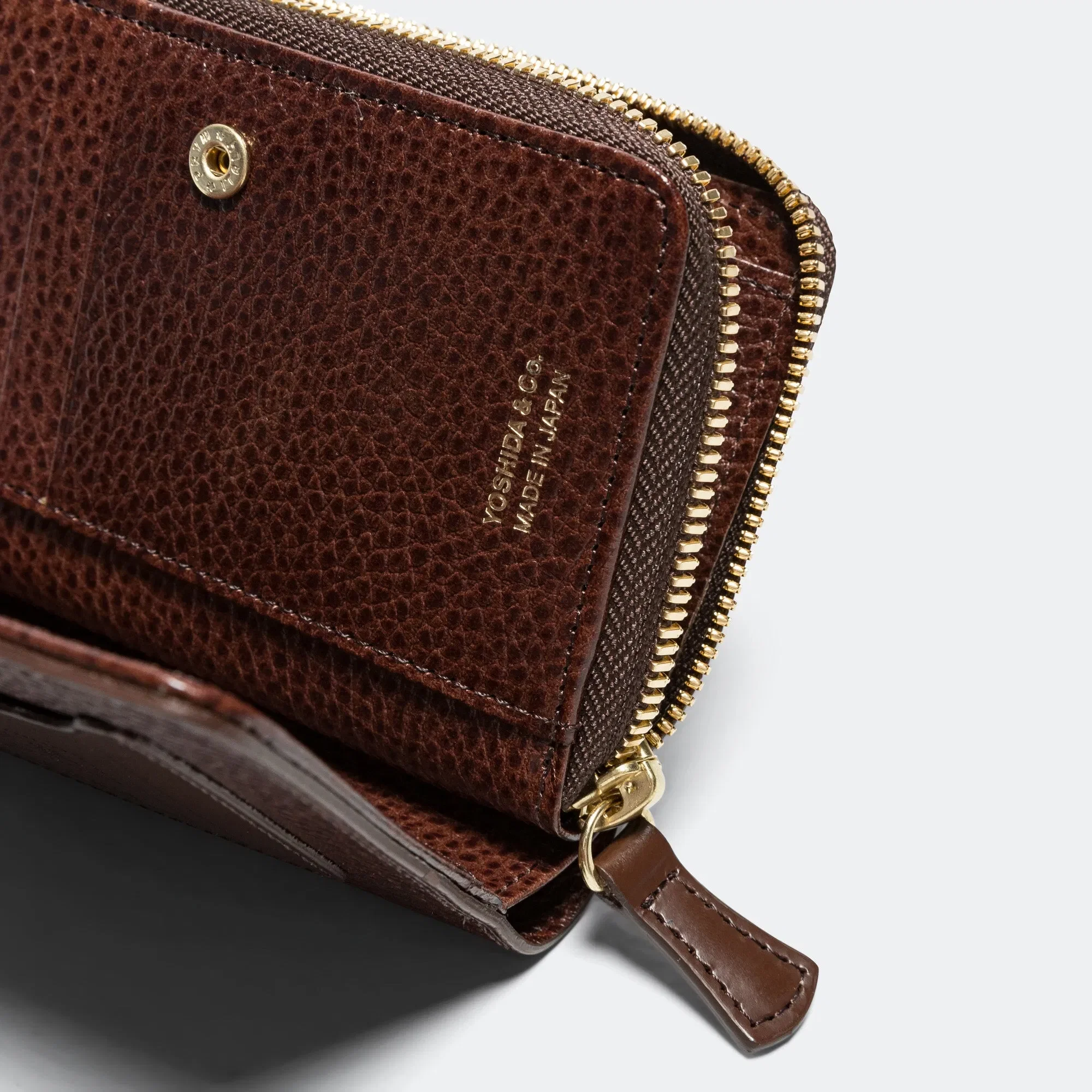 Porter-Yoshida & Co. Glaze Zip Wallet - Brown