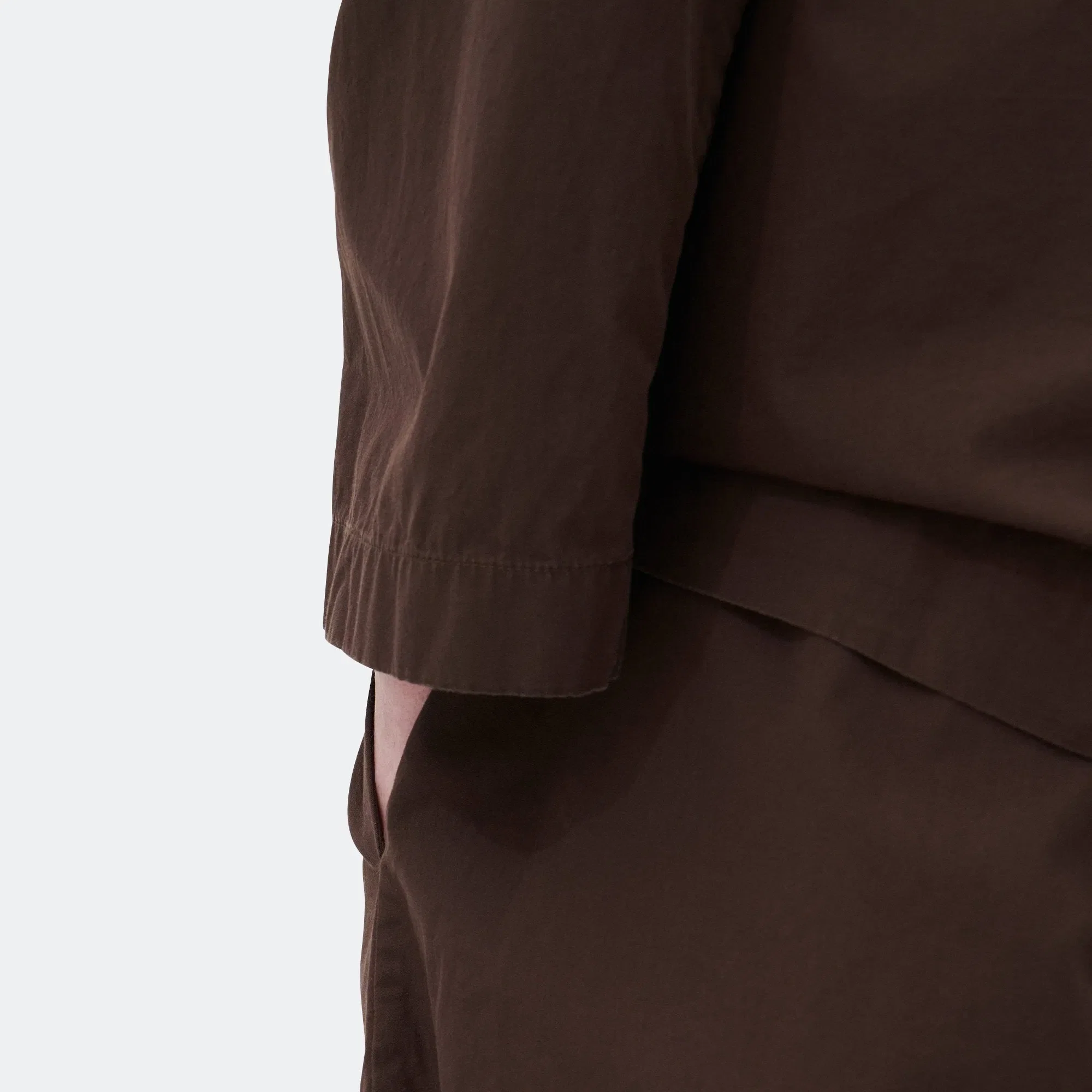 TEKLA Pyjama Pants - Coffee Cotton Poplin