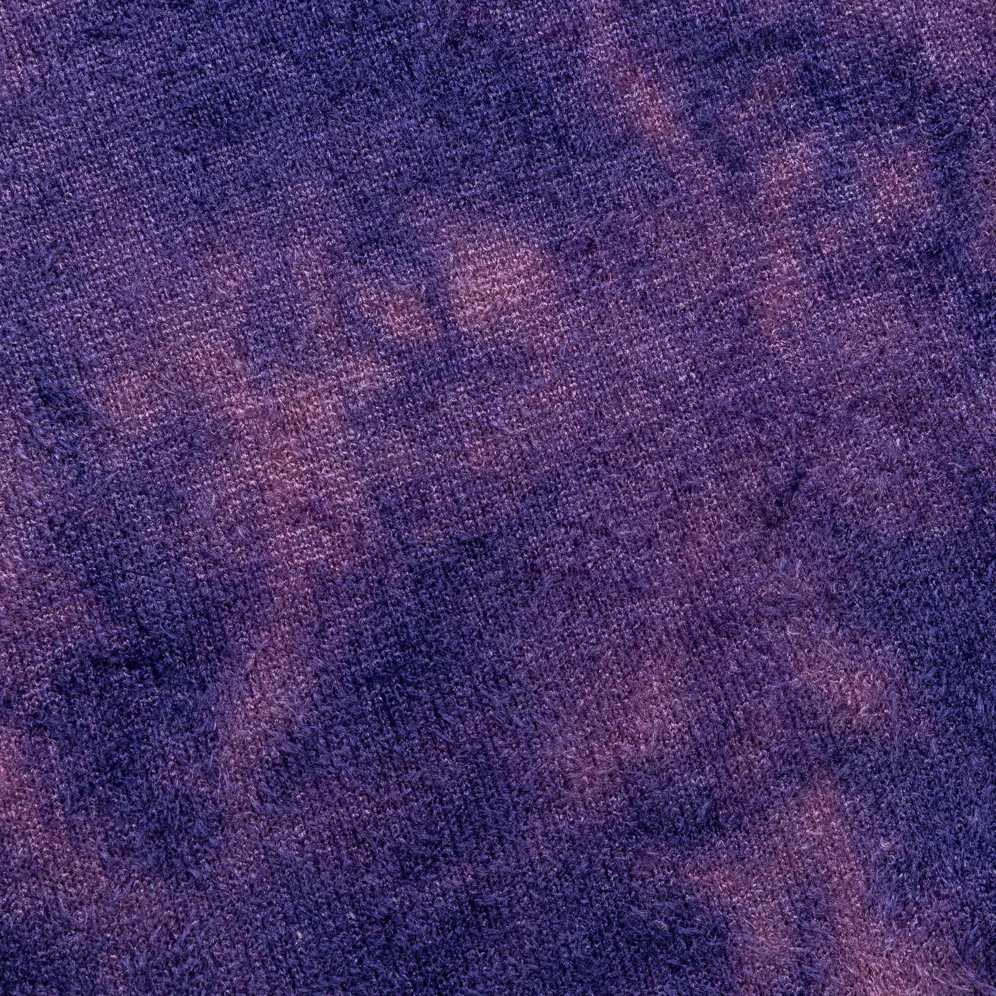 Junya Watanabe MAN Rayon Mole Yarn Jersey Uneven Dye Knit Crew - Navy/Purple