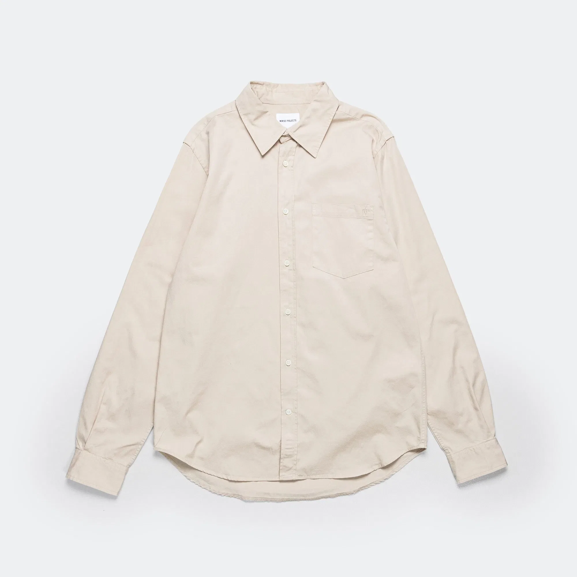 Norse Projects Osvald BD Twill Shirt - Oatmeal