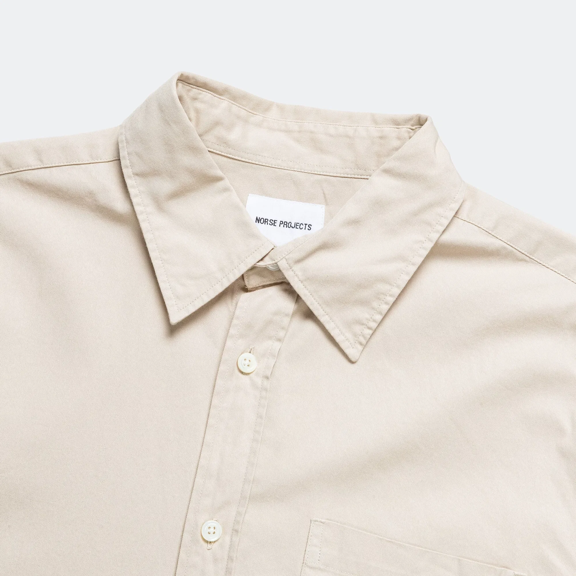Norse Projects Osvald BD Twill Shirt - Oatmeal
