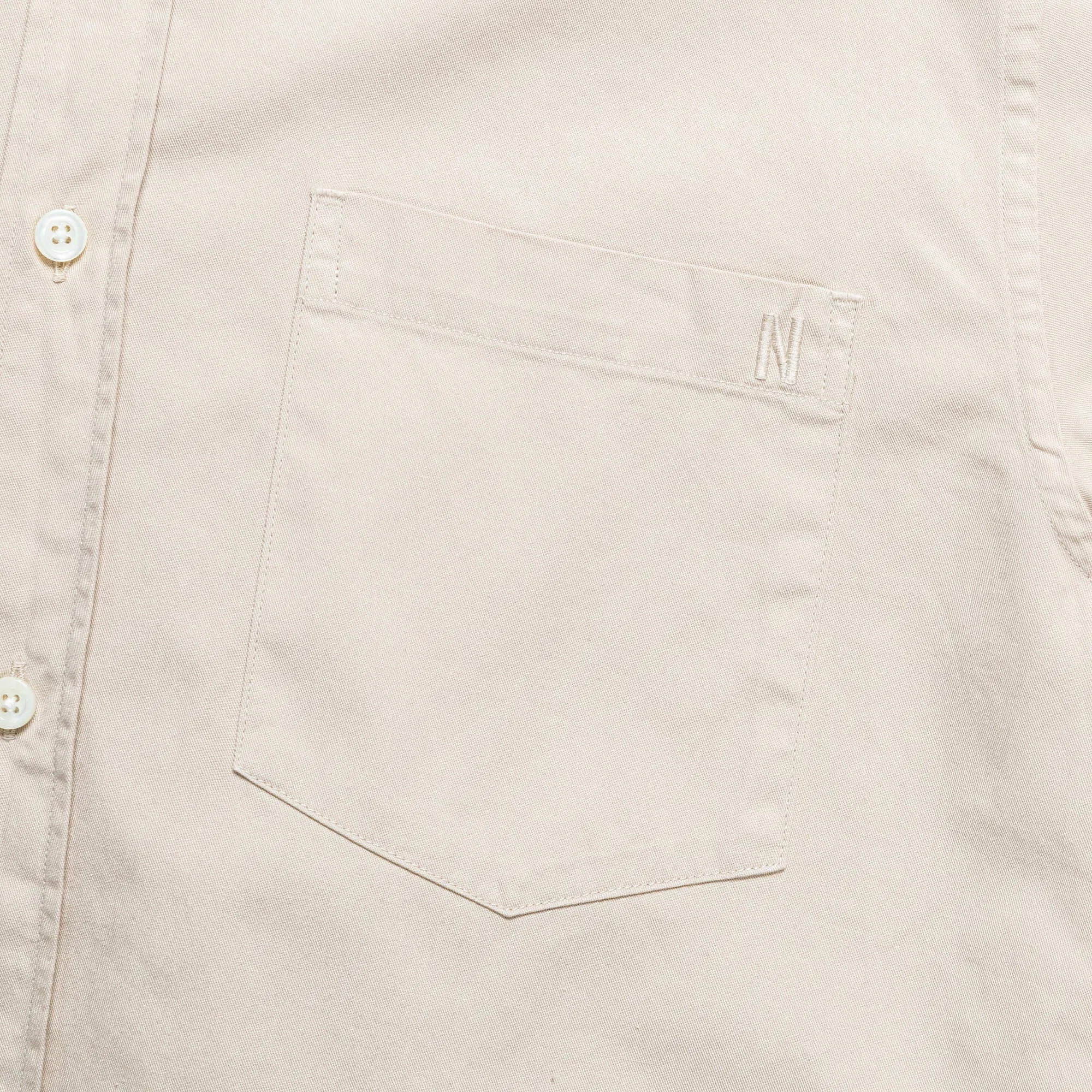 Norse Projects Osvald BD Twill Shirt - Oatmeal